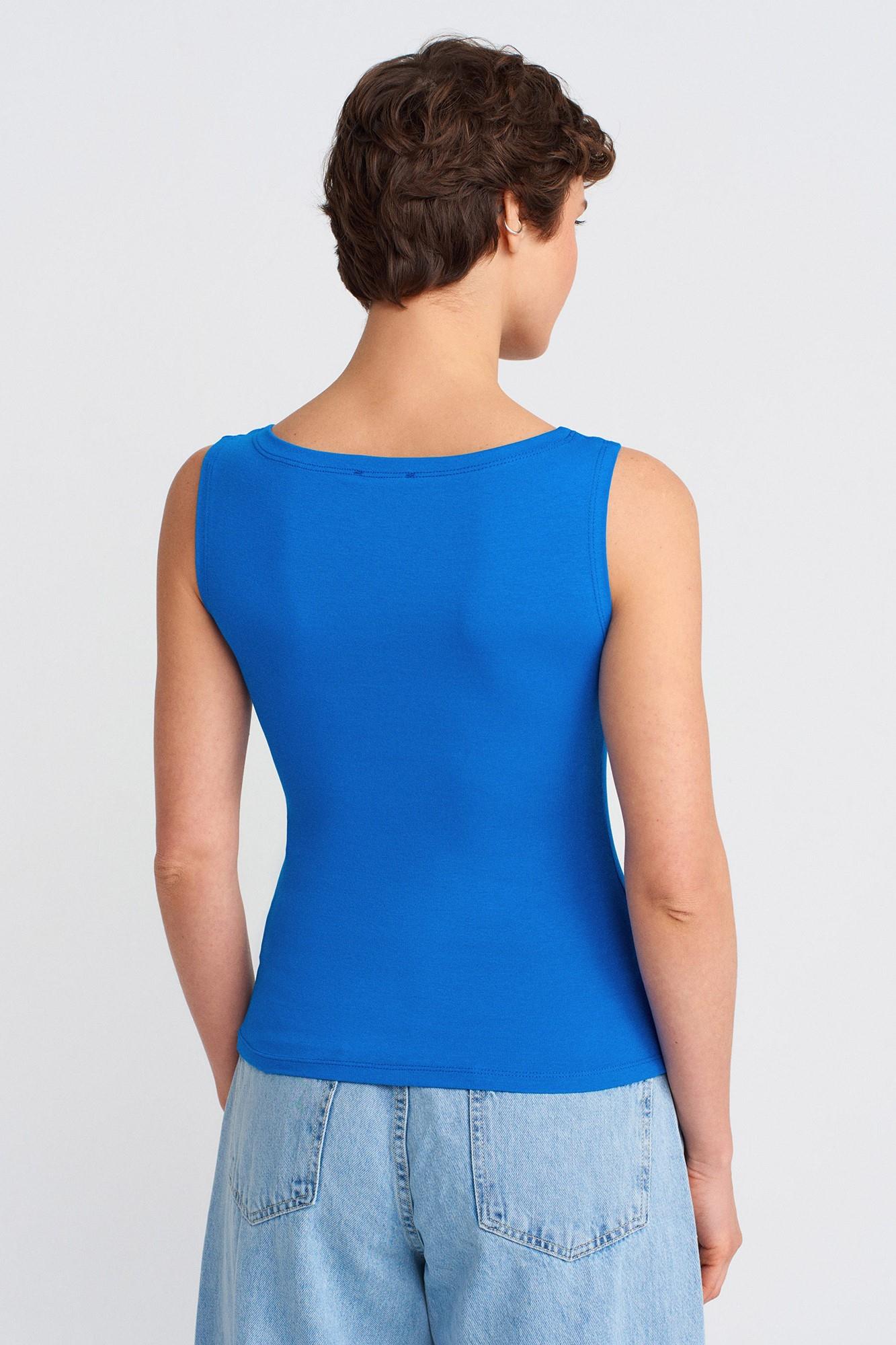Kayık Yaka Kolsuz Top DL20868