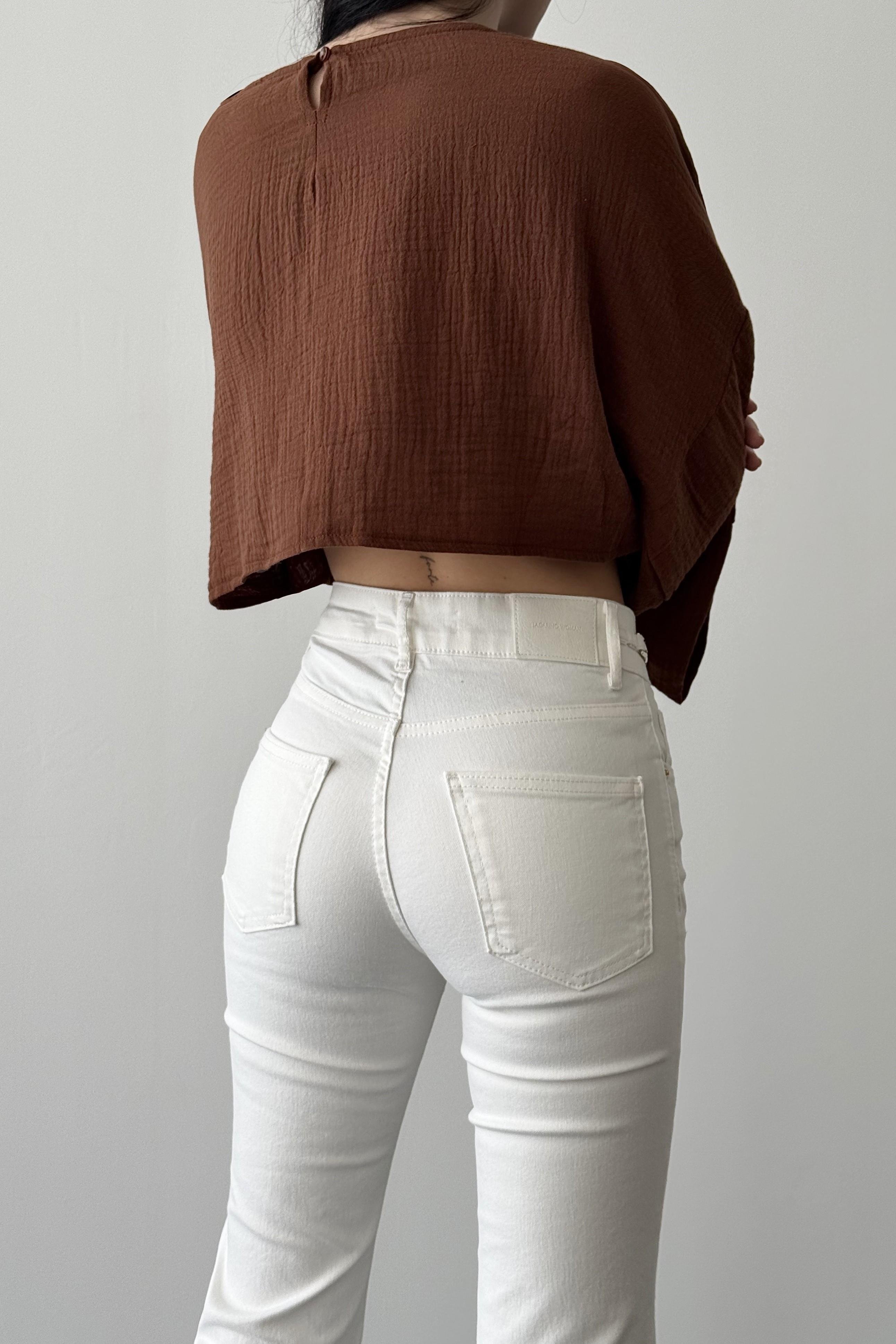 Kemer Tokalı Yüksek Bel Bootcut Jean LC8022