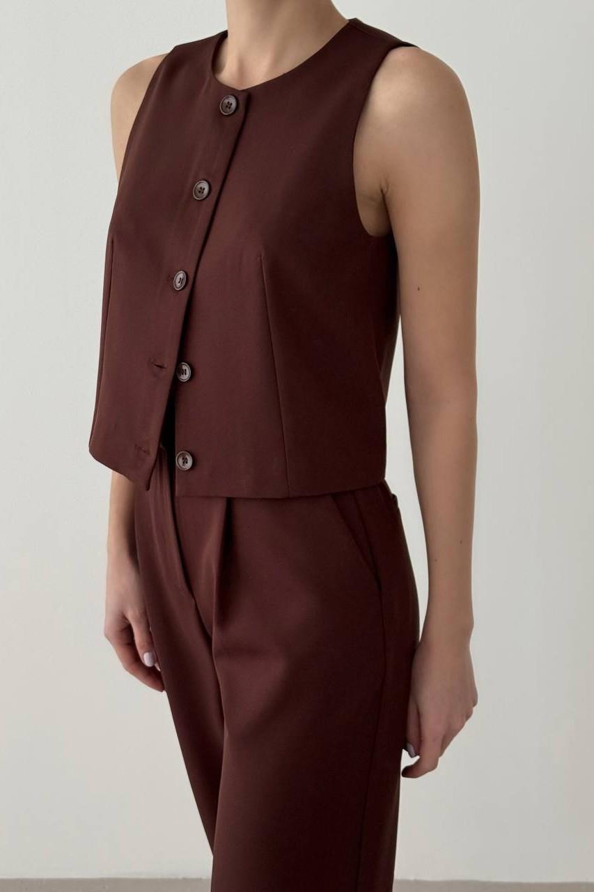 Kolsuz Önü Düğmeli Yelek QZ00005