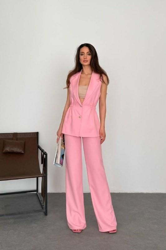 Lastik Büzgülü Yelek Pantolon Takım HYL9222