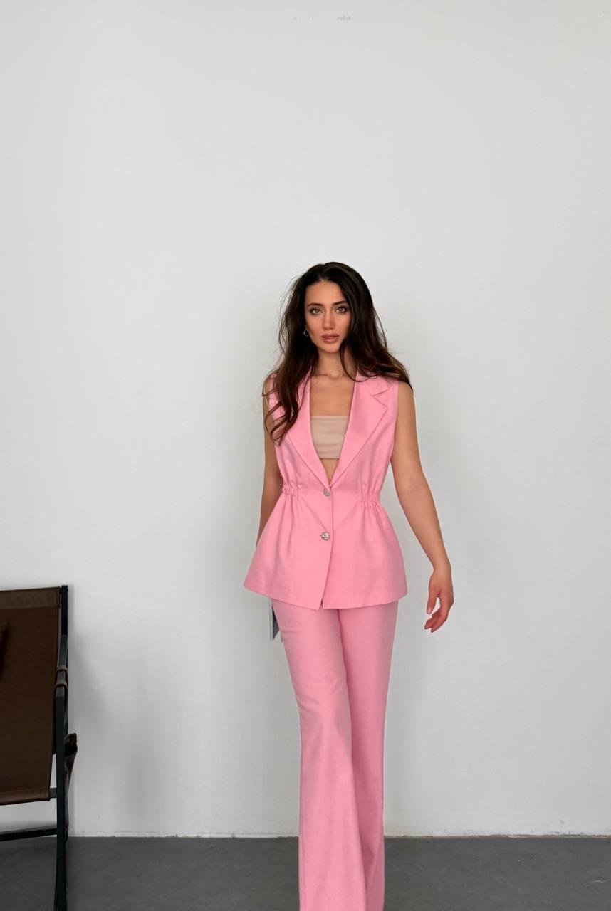 Lastik Büzgülü Yelek Pantolon Takım HYL9222