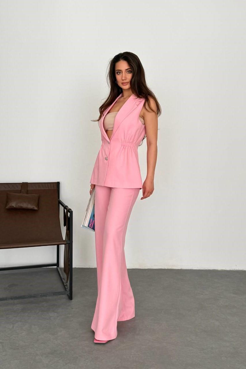 Lastik Büzgülü Yelek Pantolon Takım HYL9222