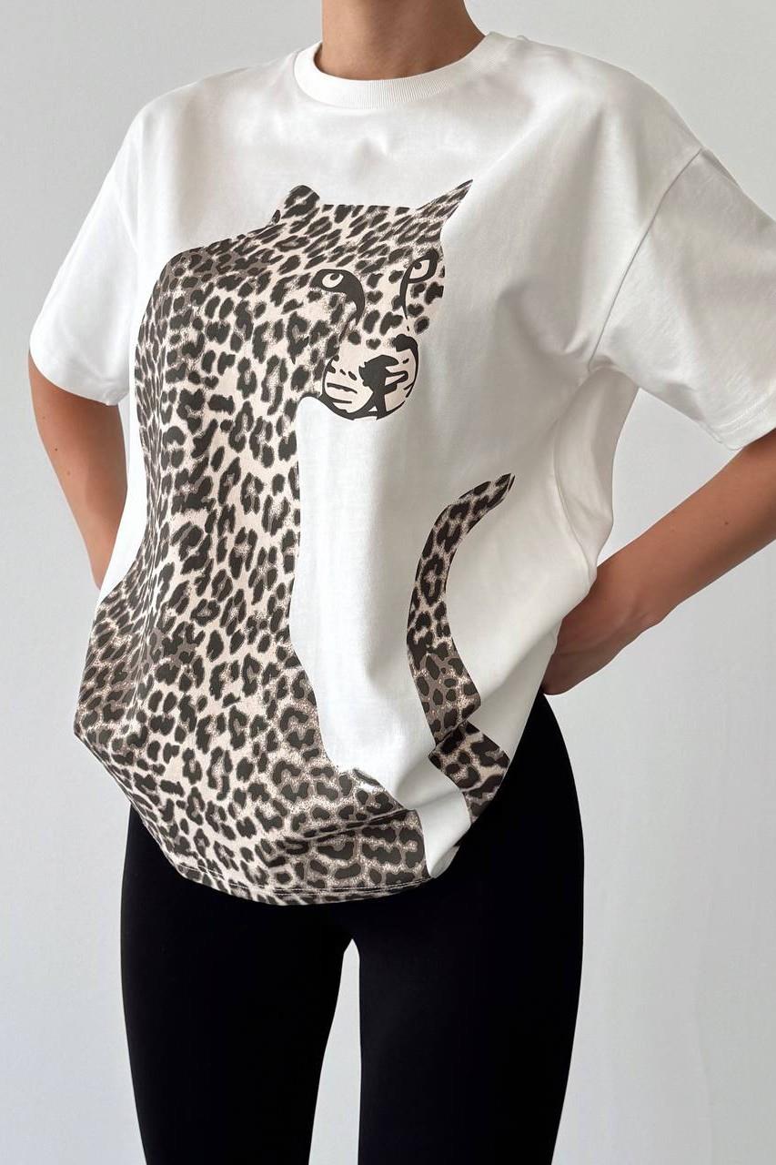 Leopar Baskılı T-shirt QZ00960