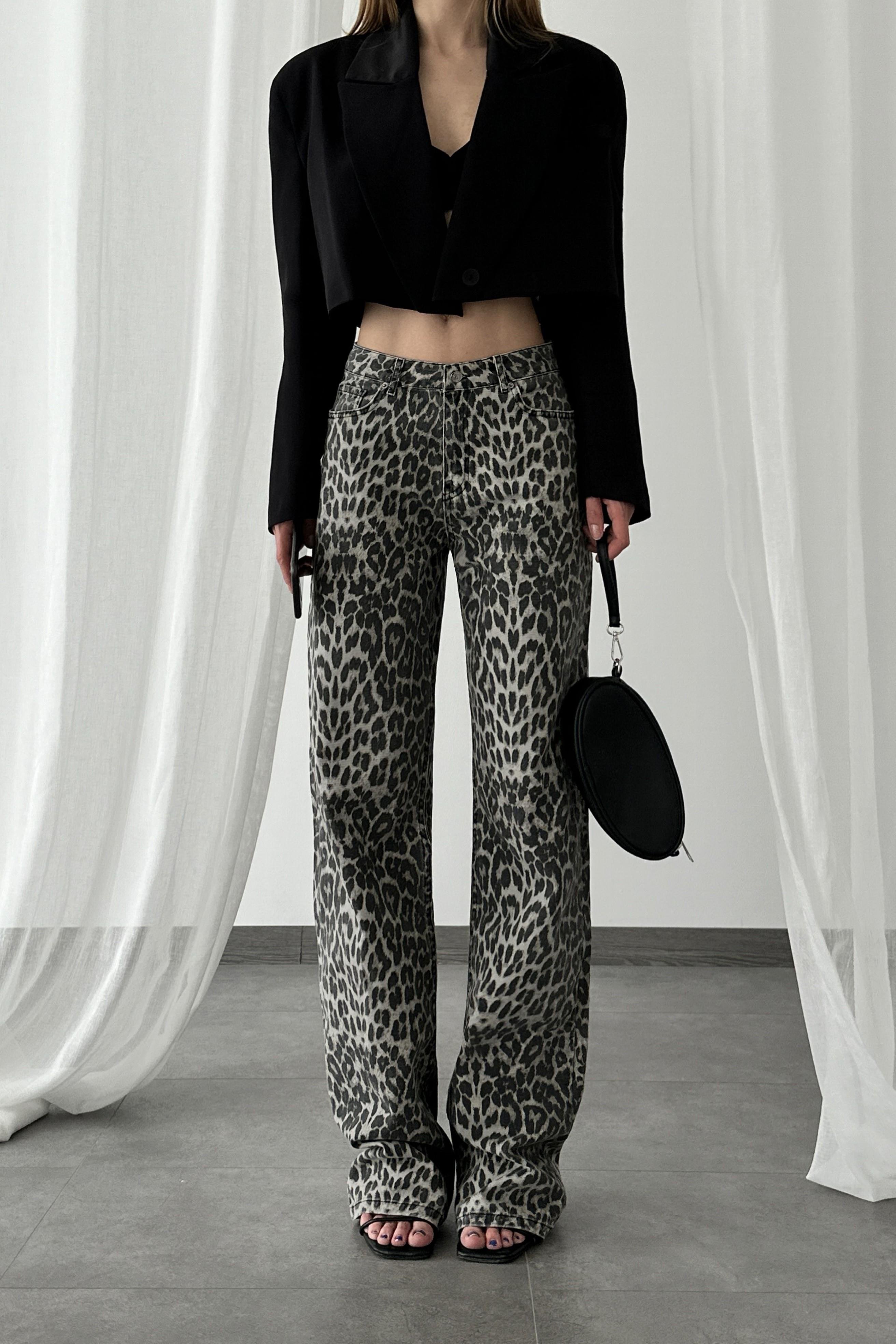 Leopar Desenli Relaxfit Jean LC6122