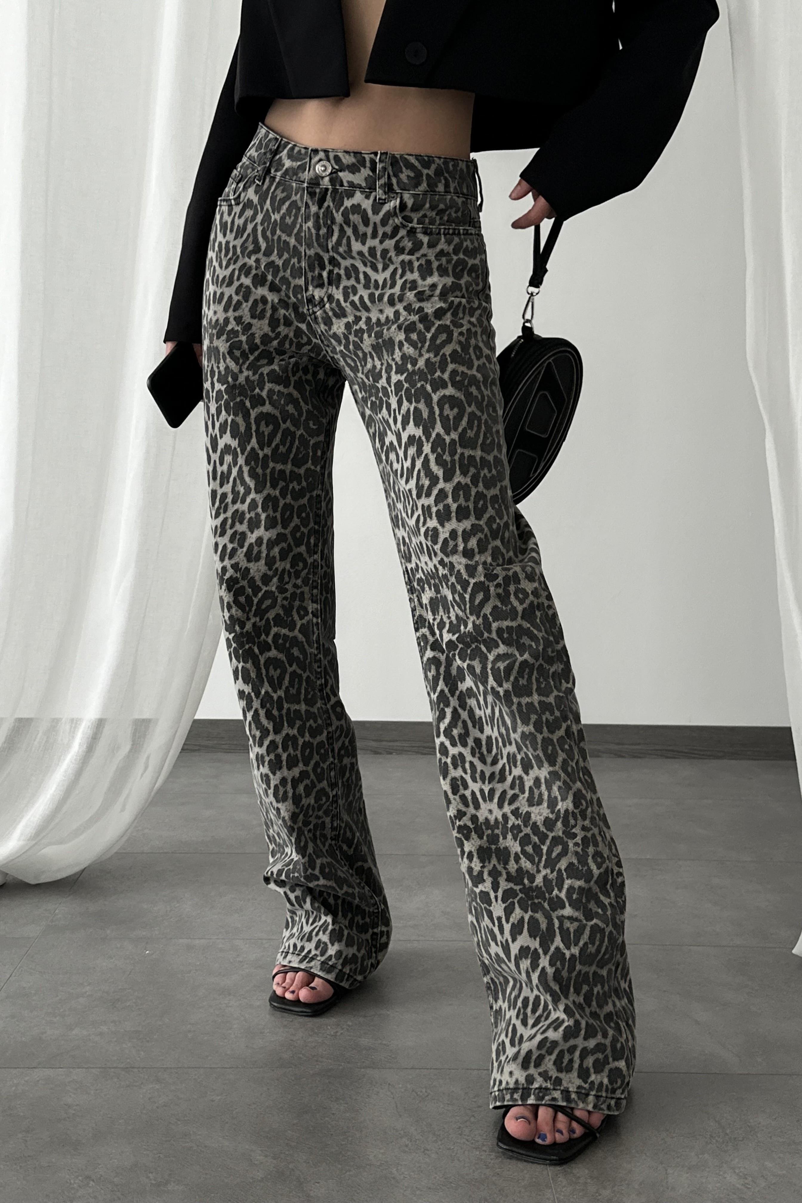 Leopar Desenli Relaxfit Jean LC6122