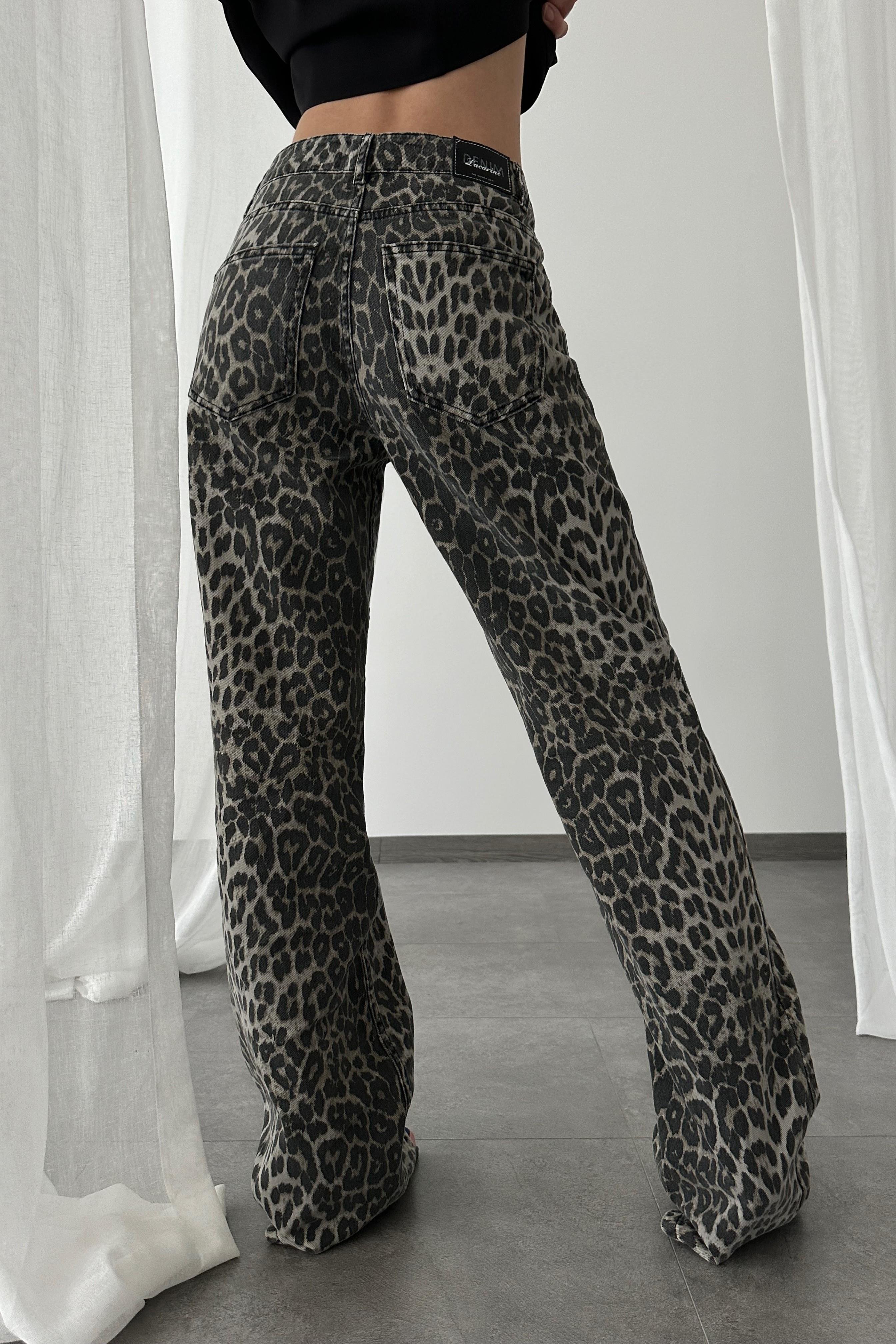 Leopar Desenli Relaxfit Jean LC6122