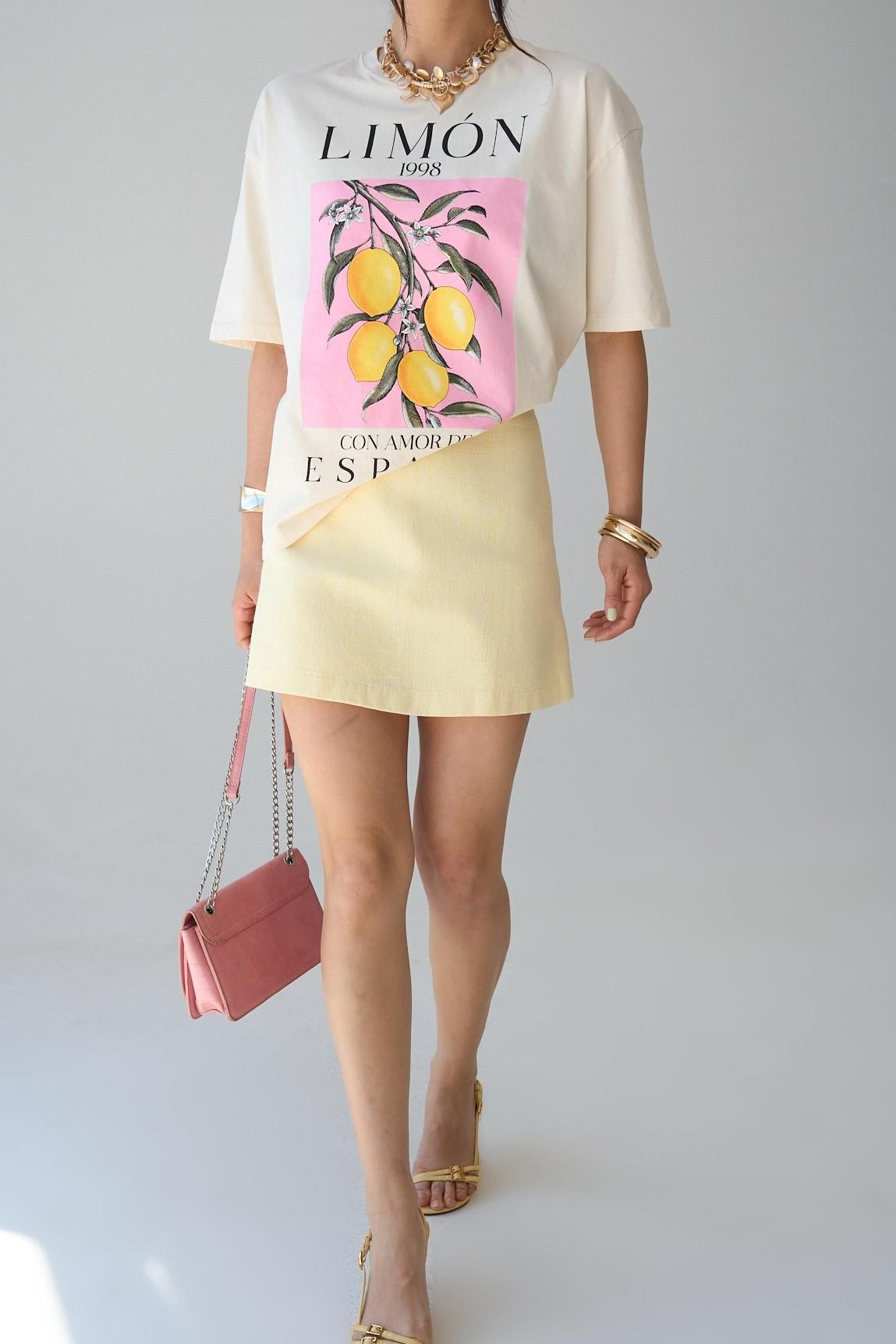 Limon Baskılı Oversize T-shirt QS251117