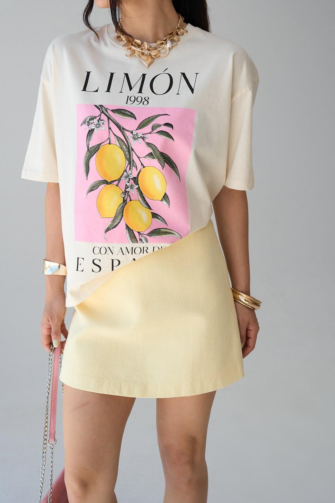 Limon Baskılı Oversize T-shirt QS251117