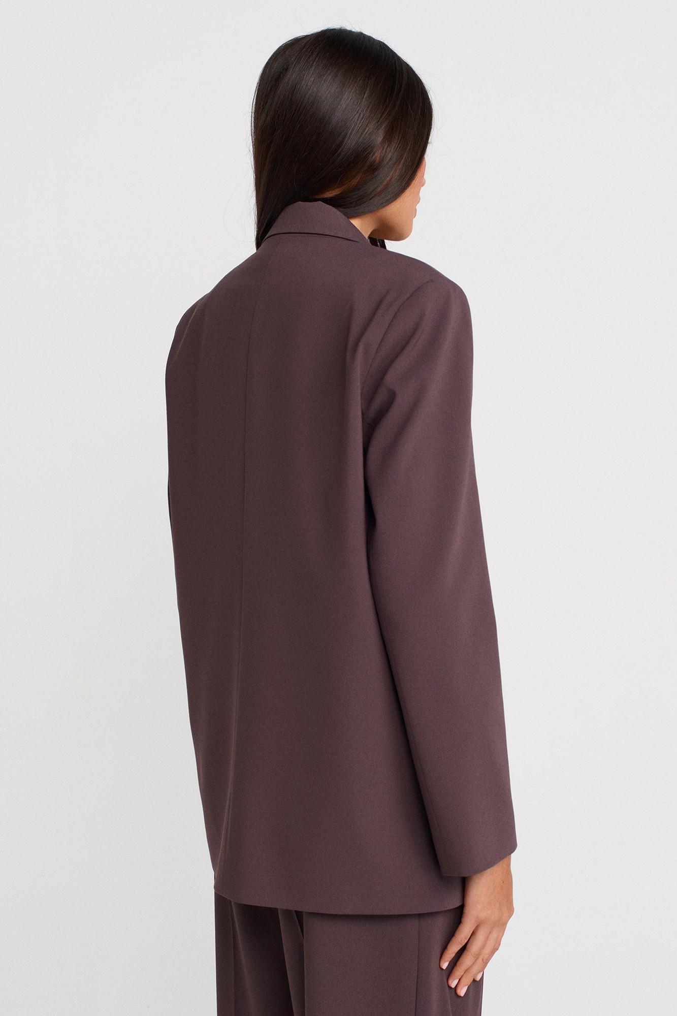 Oversize Vatkalı Blazer Ceket Dökümlü Pantolon Takım DL60759