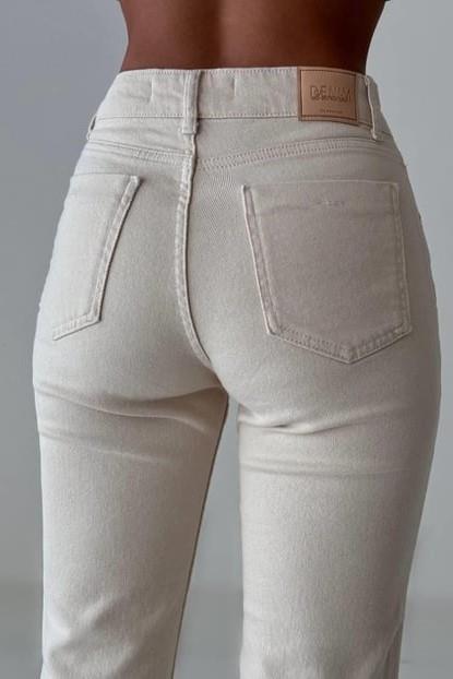 Paçası Püsküllü Mini Flare Jean LC7403-