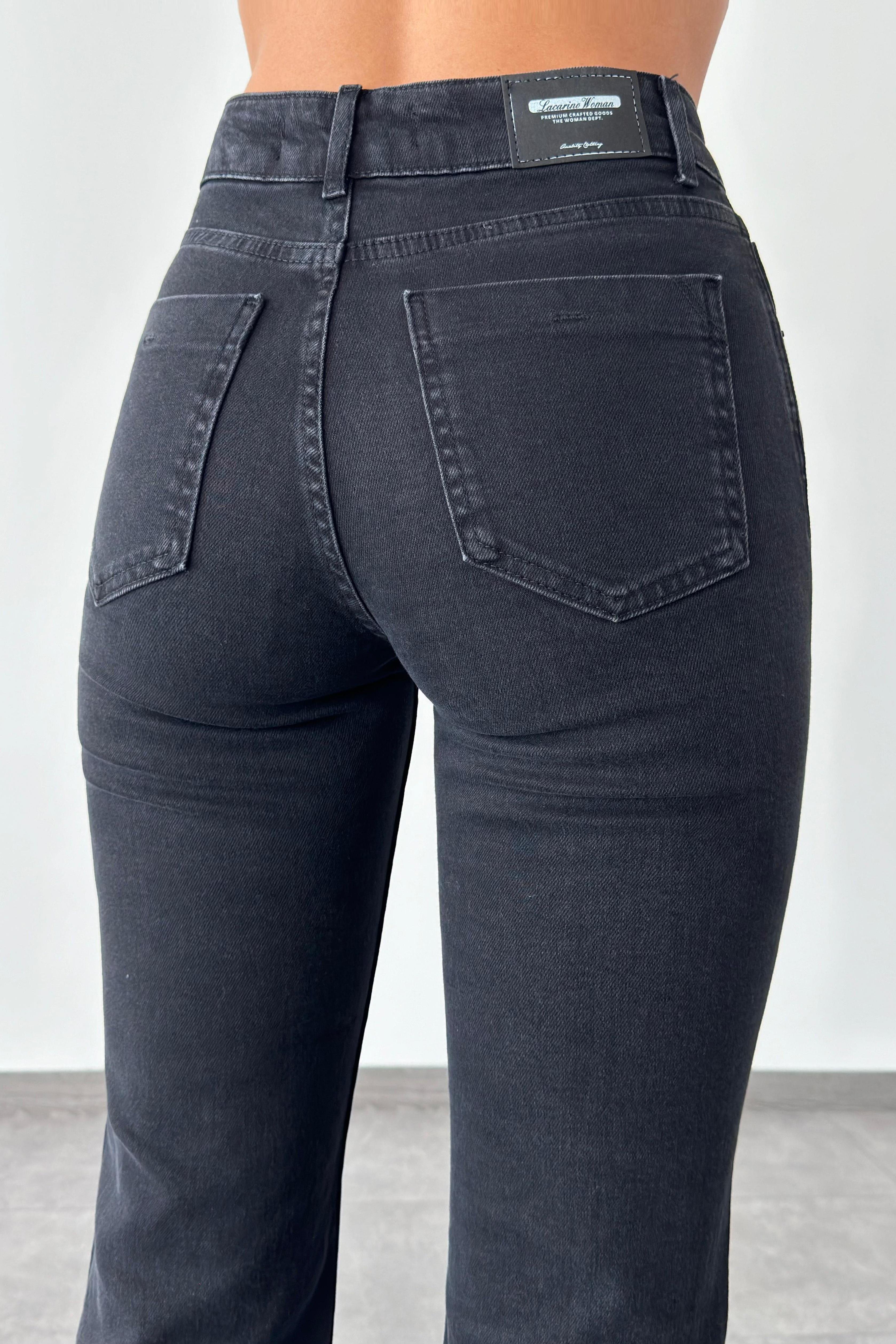 Paçası Püsküllü Yüksek Bel Flare Jean LC7396