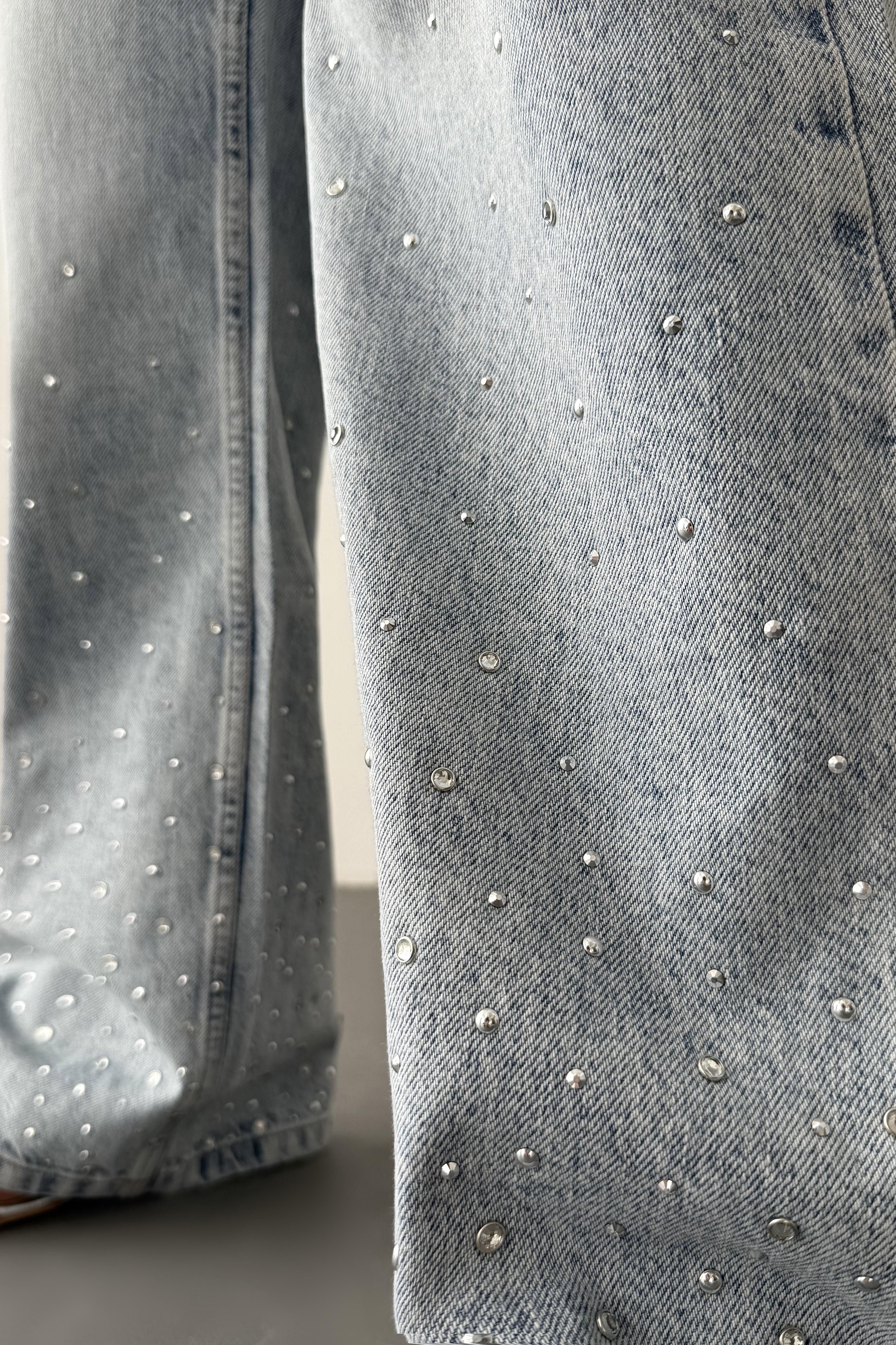 Paçası Taşlı Wide Leg Jean LC7714-1