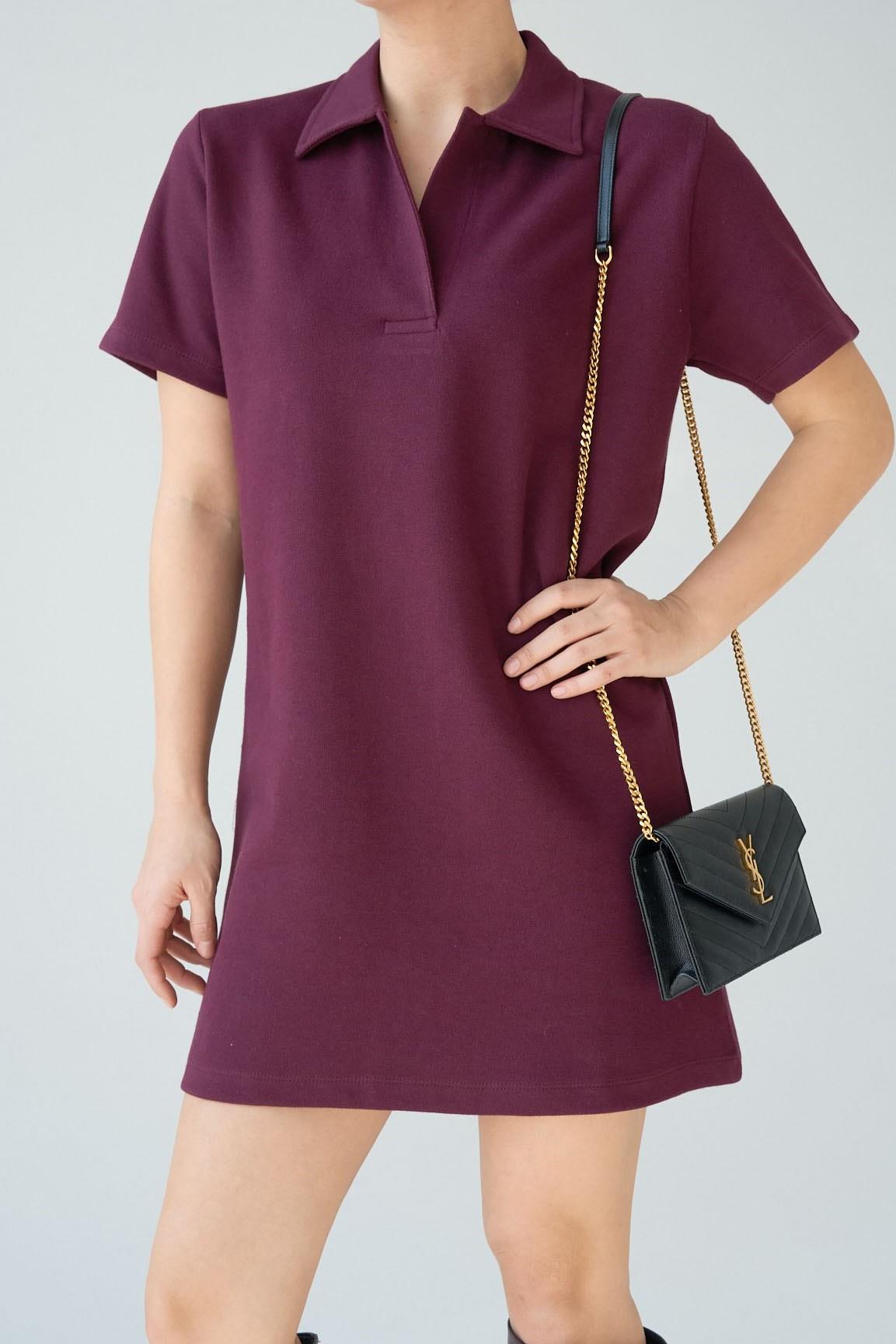 Polo Yaka Kısa Kollu Elbise QS251002