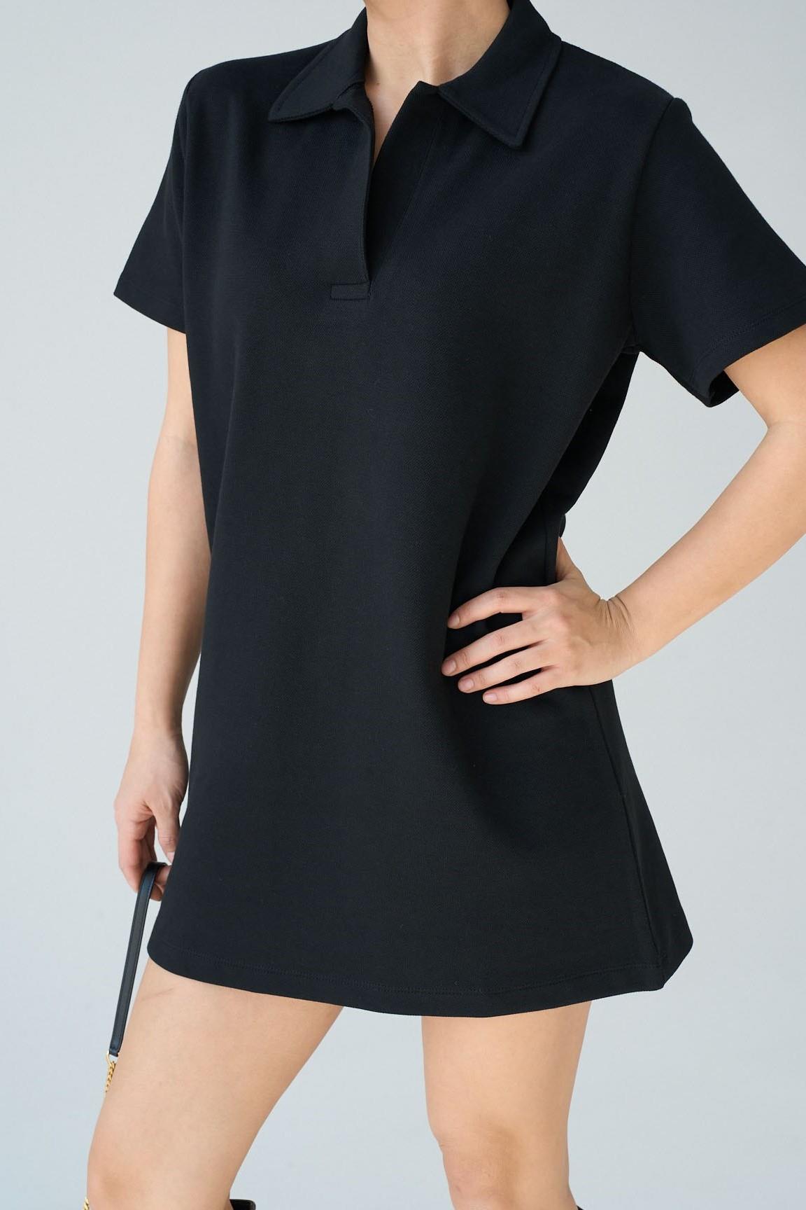 Polo Yaka Kısa Kollu Elbise QS251002