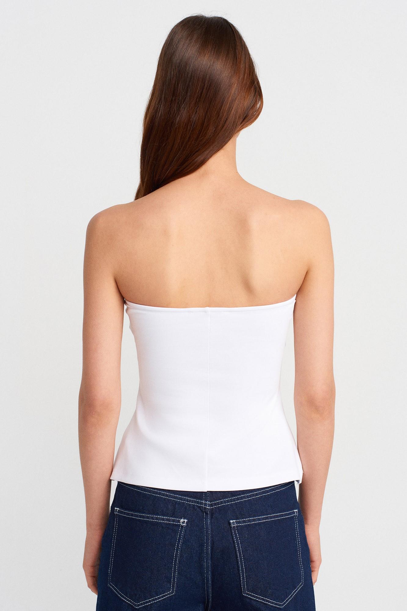 Straplez Peplum Bluz DL31860
