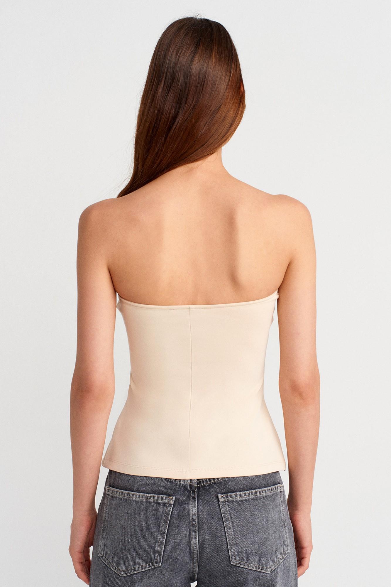 Straplez Peplum Bluz DL31860