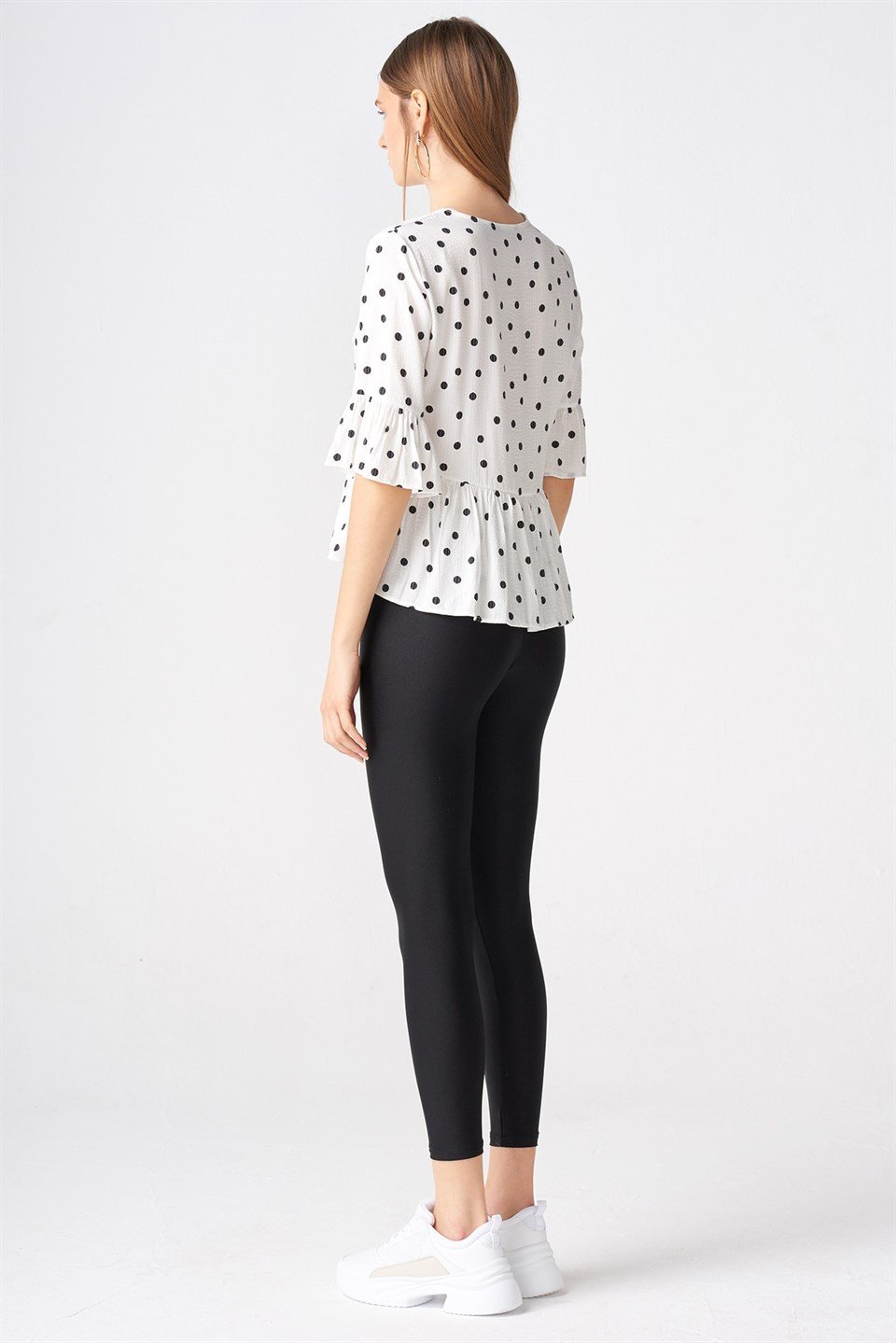 Toparlayıcı Parlak Kumaş Tayt DL4001