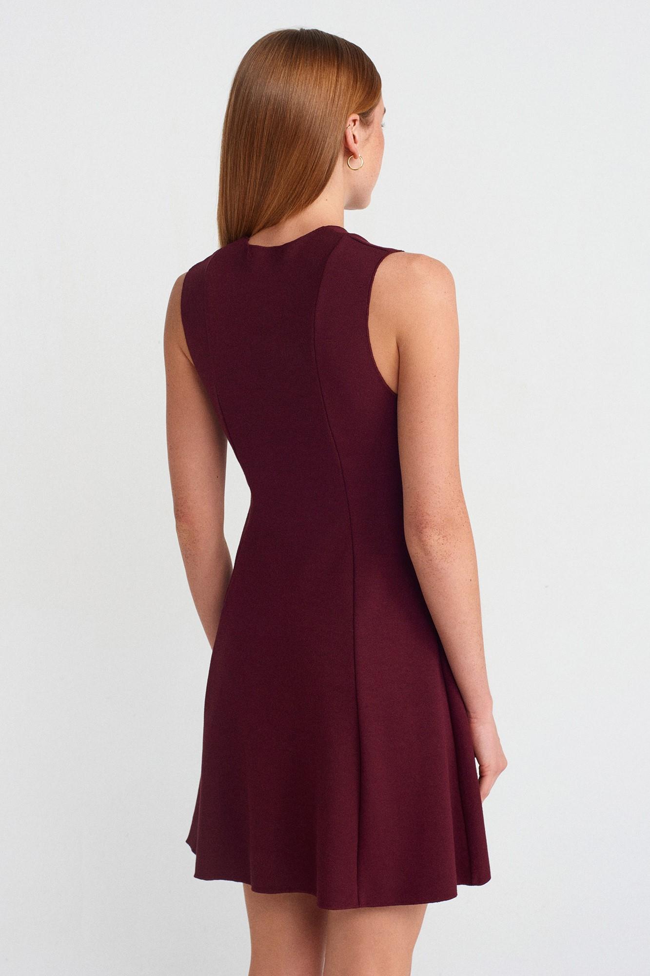 Volanlı Kolsuz Mini Elbise DL91293
