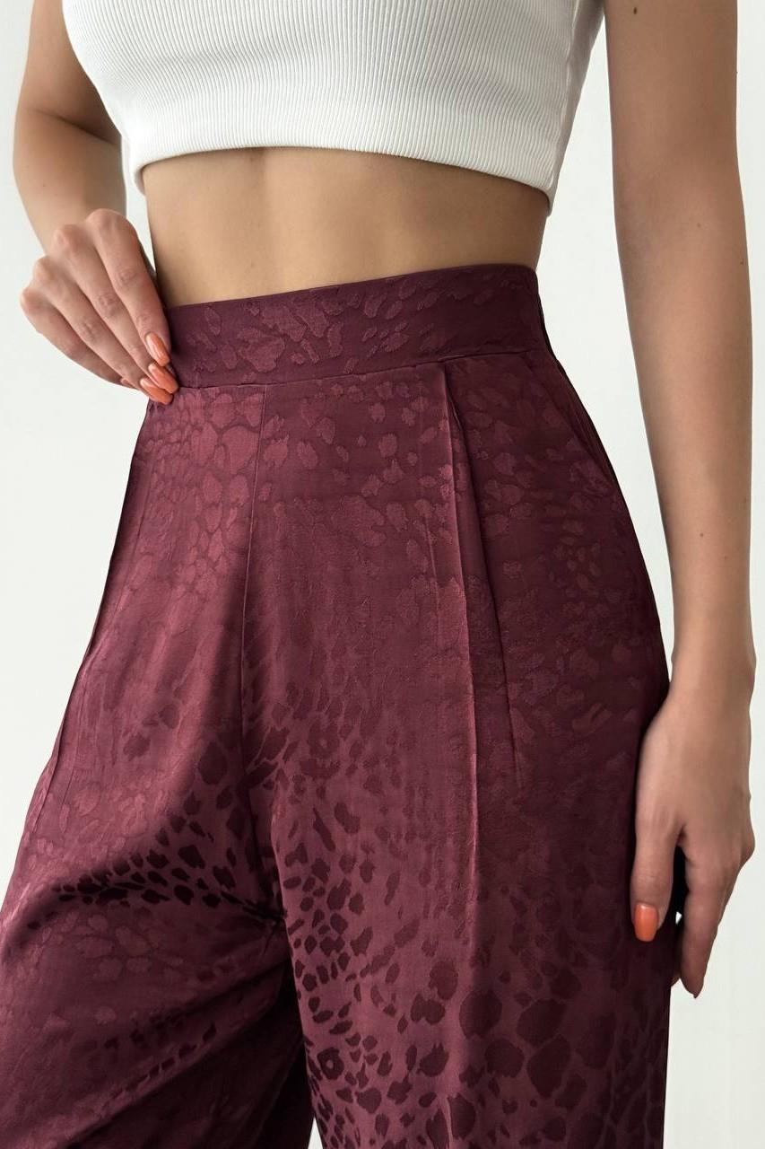 Yandan Fermuarlı Desenli Pantolon QZ00338