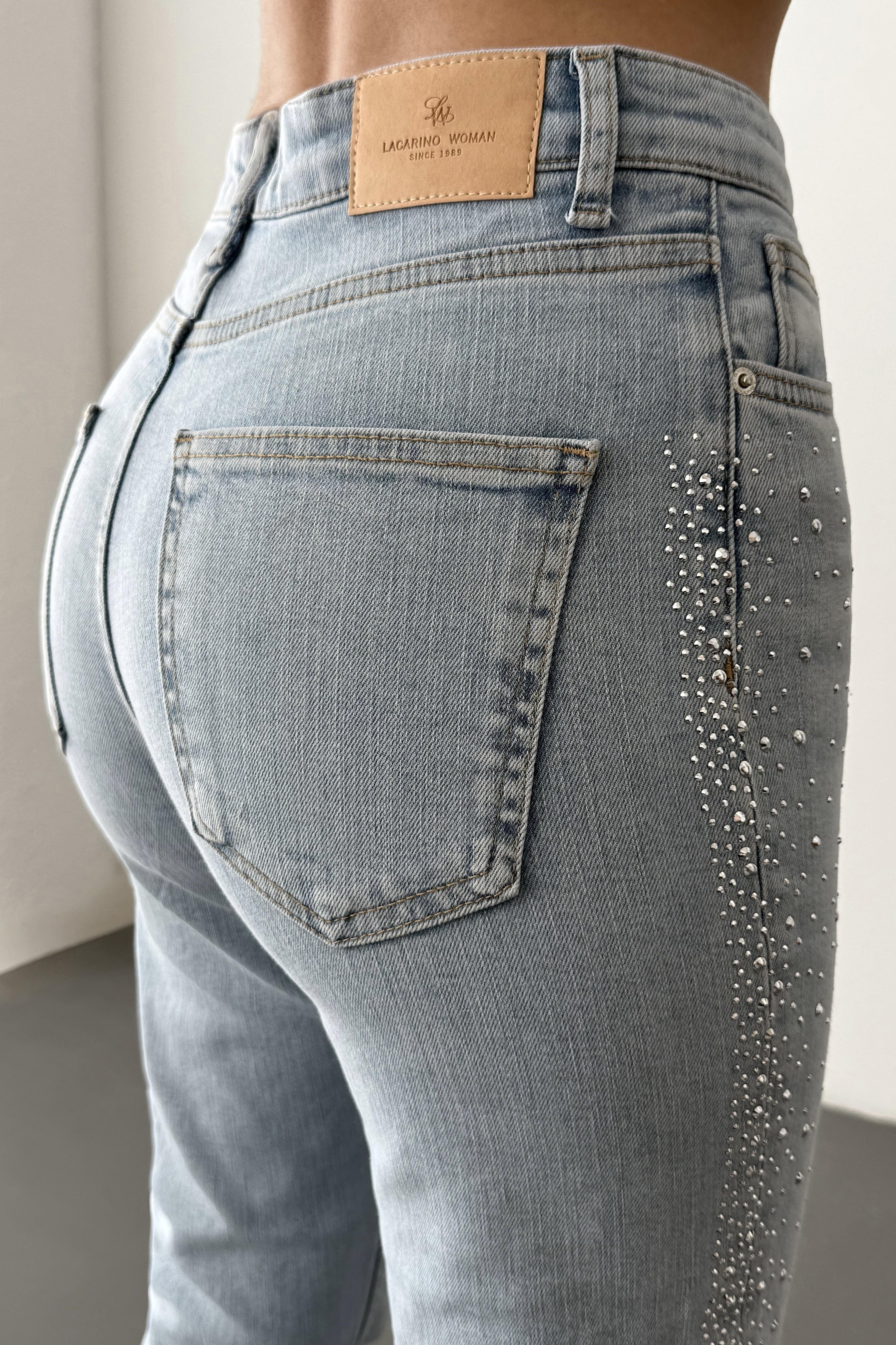Yanları Taş Detaylı Straıght Jean LC7949