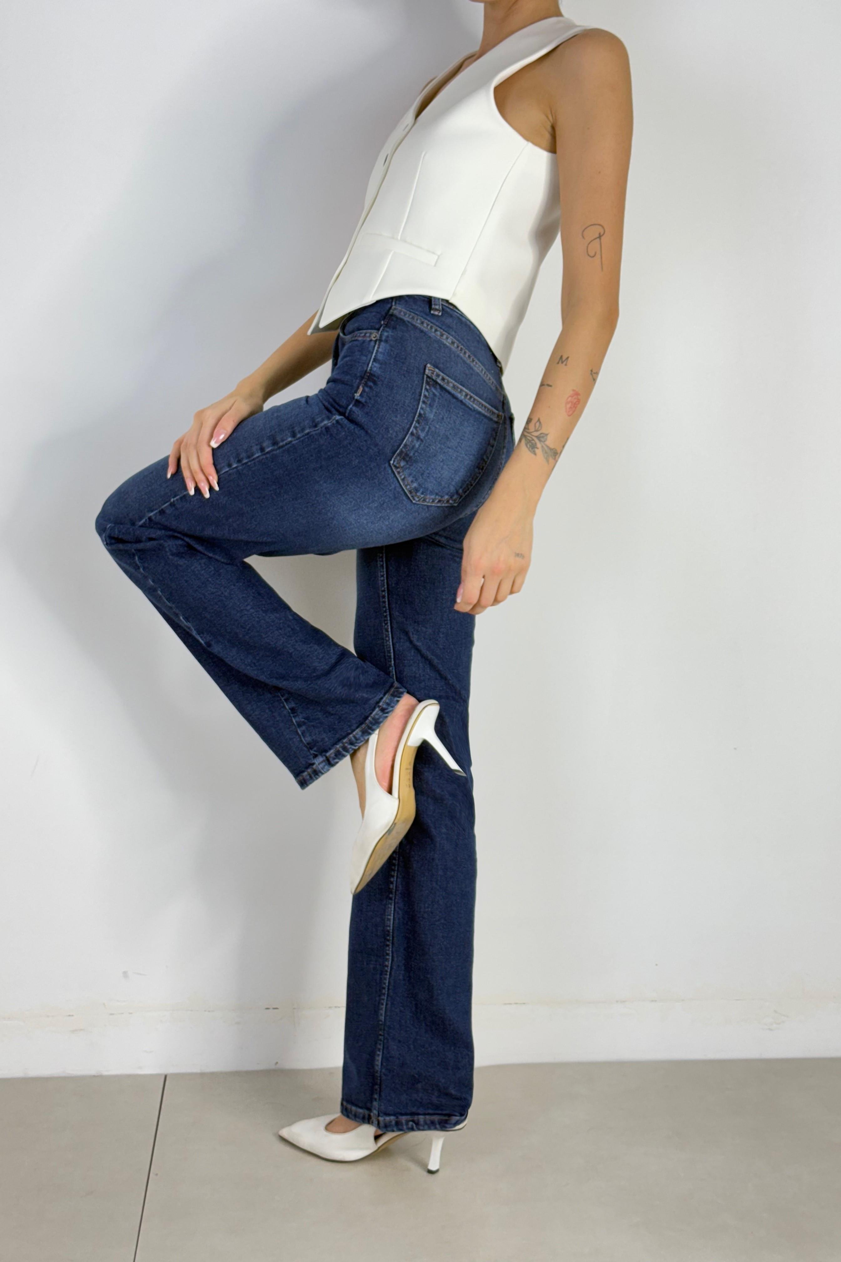 Yüksek Bel Wide Leg Jean LC7714