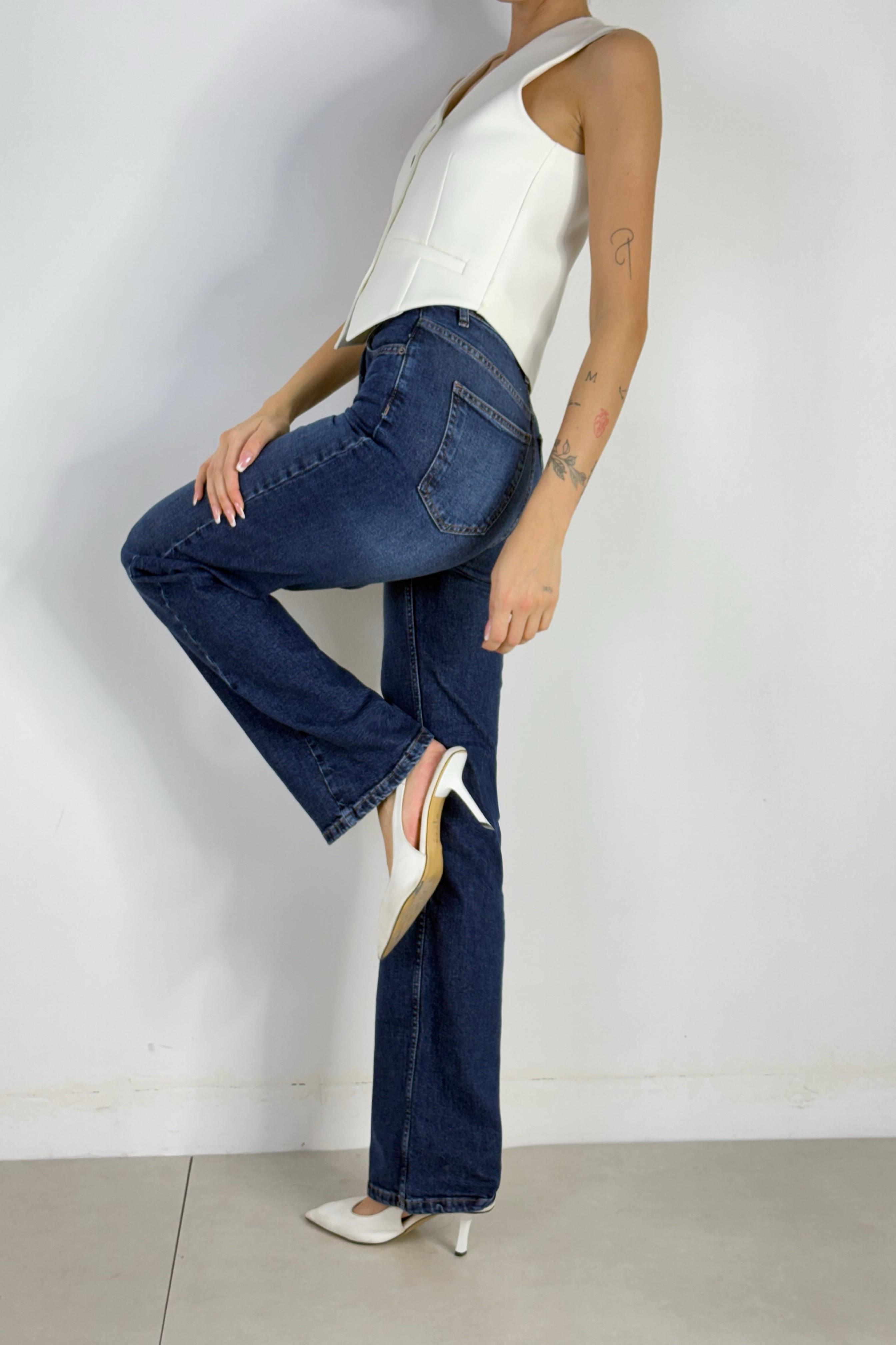 Yüksek Bel Wide Leg Jean LC7714