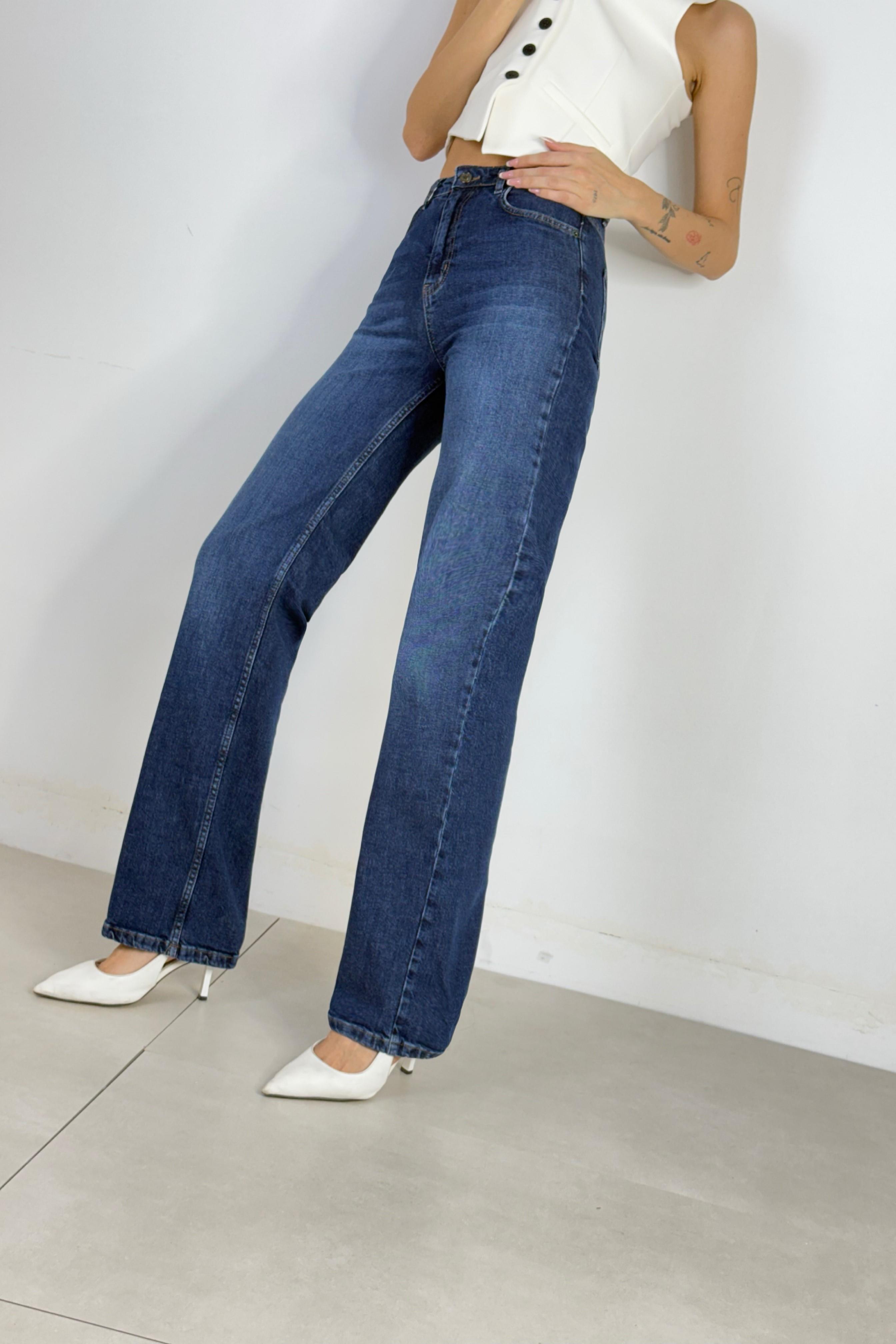 Yüksek Bel Wide Leg Jean LC7714
