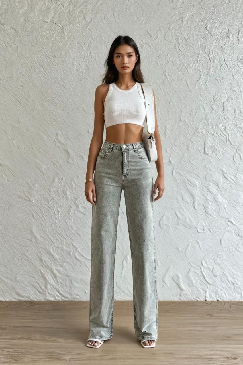 Yüksel Bel Wide Leg Jean LC7869