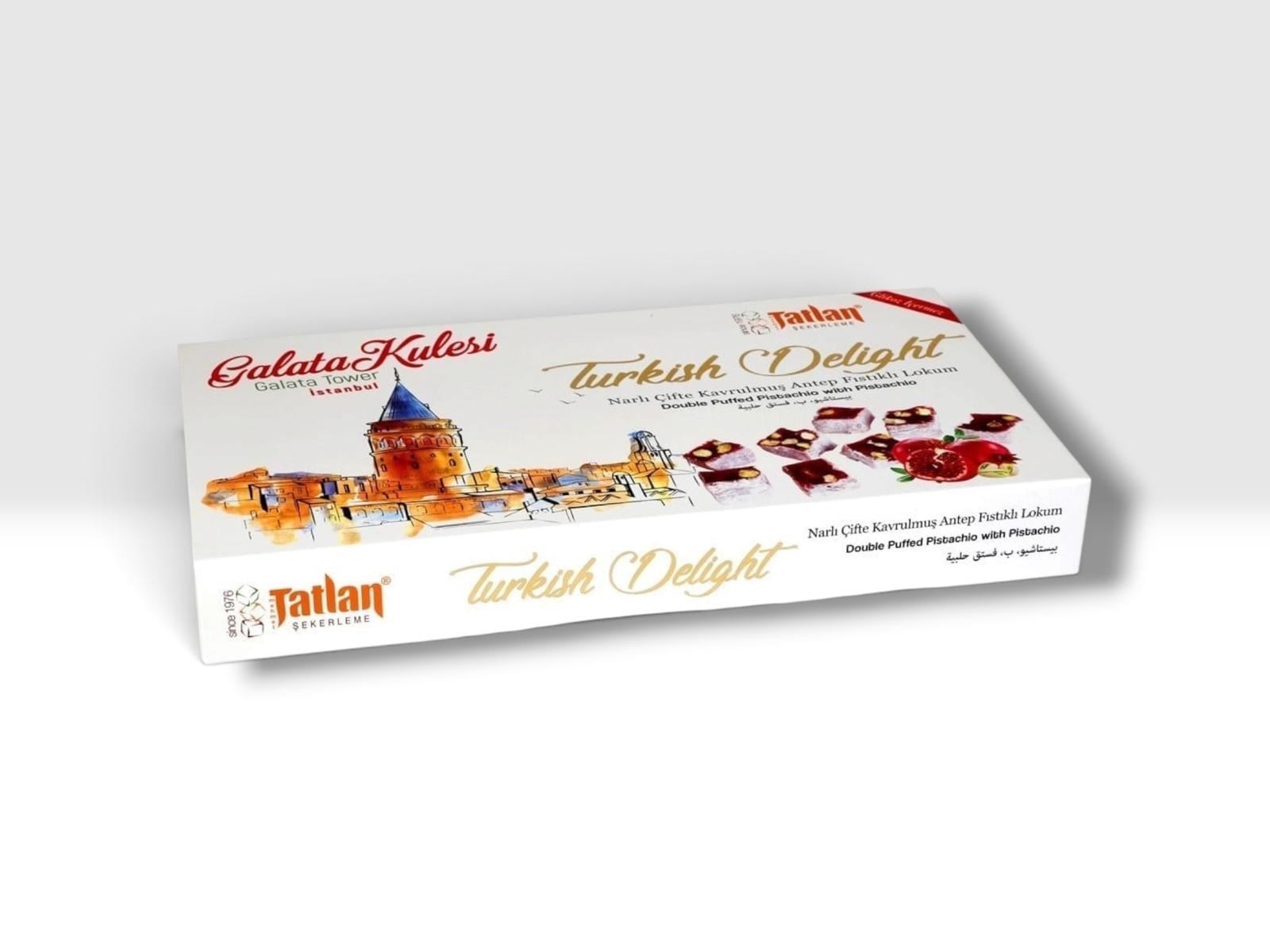 330g.Nar Aromalı Çifte Kavrulmuş Antep Fıstıklı Lokum