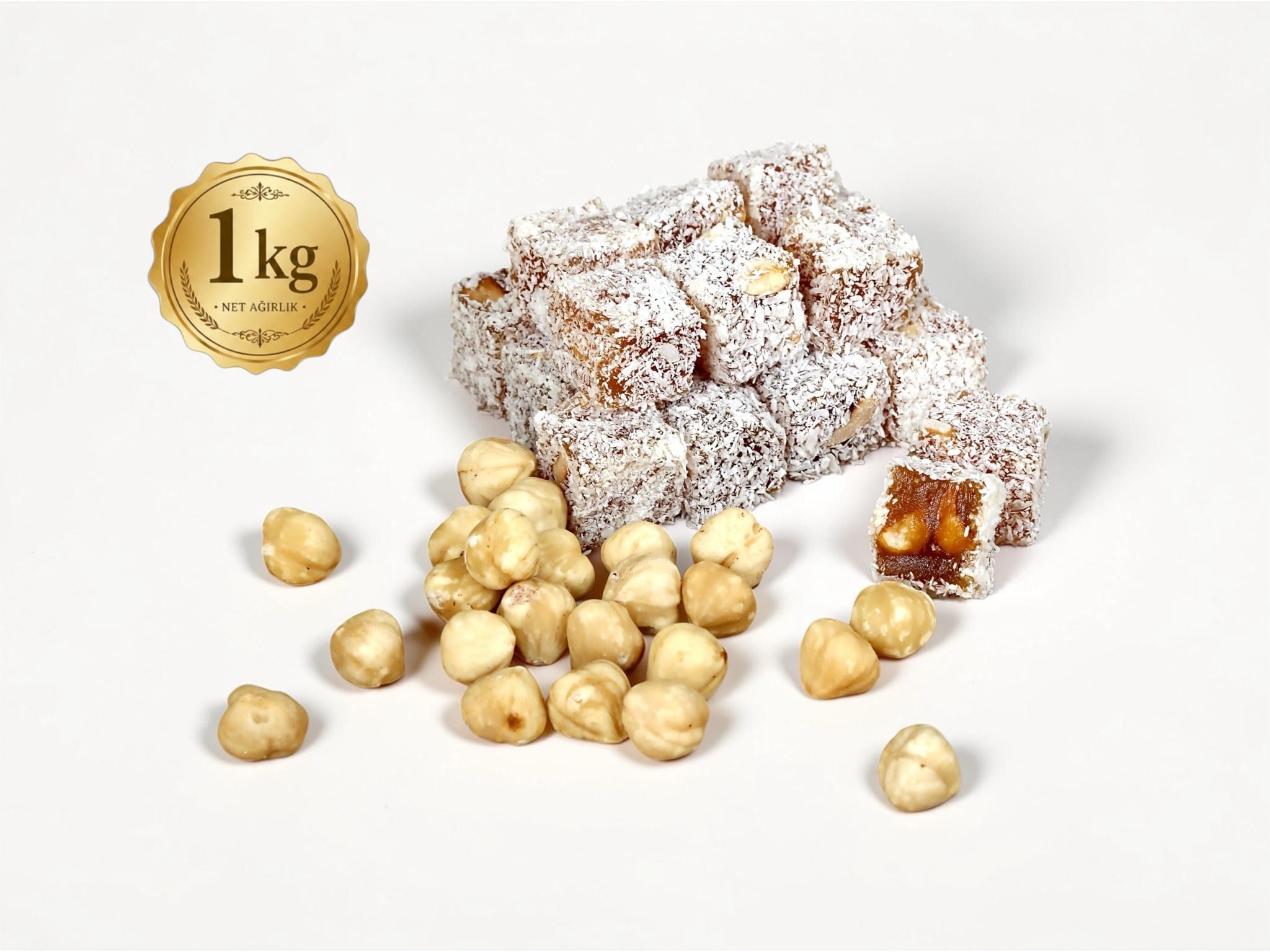 ÇİFTE KAVRULMUŞ FINDIKLI LOKUM / 1KG