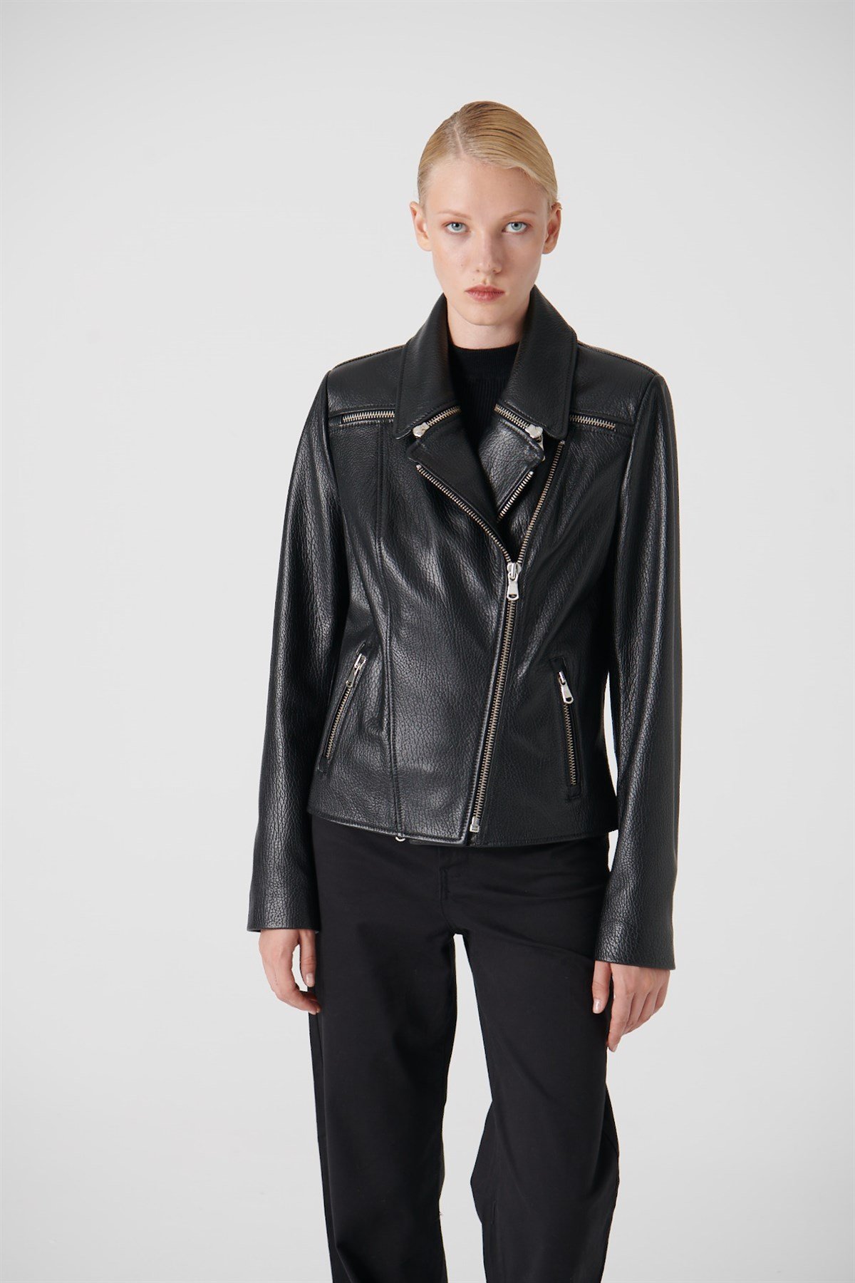 DP4051 Deri Biker Ceket JumboDP4051 Deri Biker Ceket Jumbo
