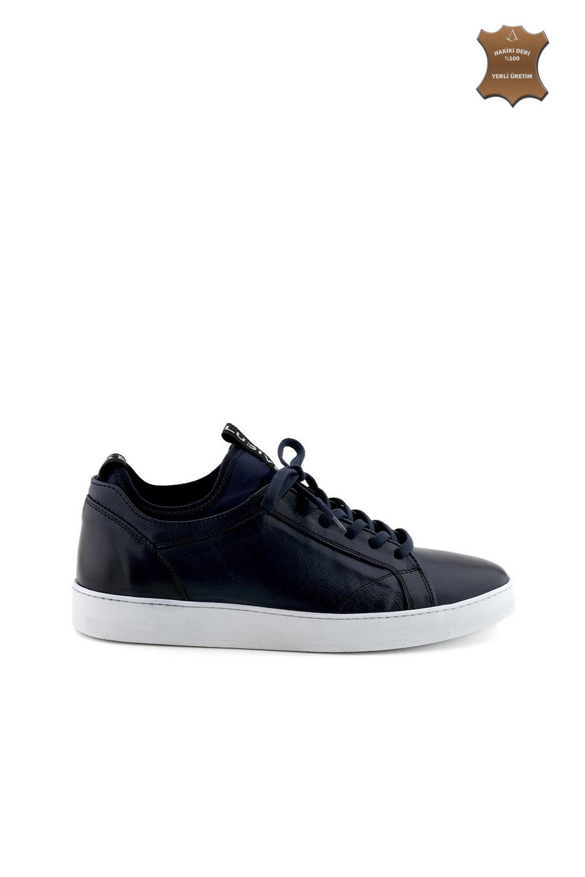 7AdımdaAşk İç ve Dış Hakiki Deri Erkek Sneaker Ayakkabı 056Y22E7017