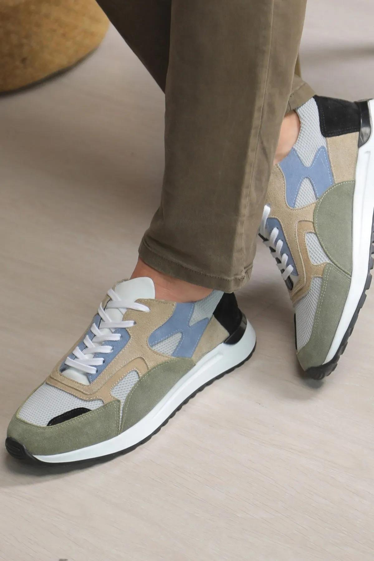 7AdımdaAşk İç ve Dış Hakiki Deri Erkek Sneaker Ayakkabı 056Y21E7015