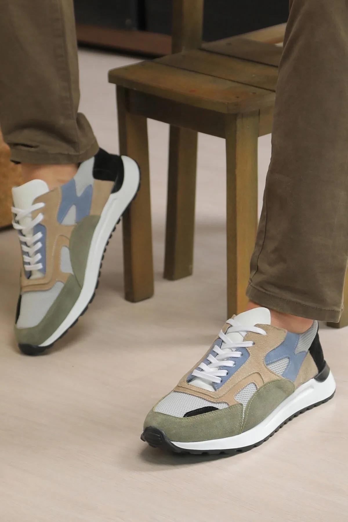 7AdımdaAşk İç ve Dış Hakiki Deri Erkek Sneaker Ayakkabı 056Y21E7015