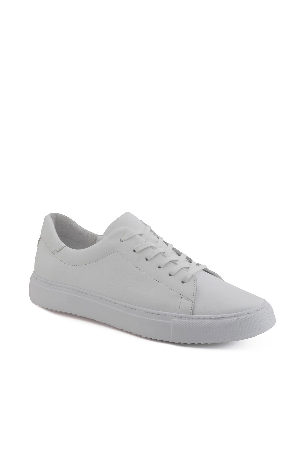 Beyaz Erkek Sneaker Hakiki Deri Ayakkabı