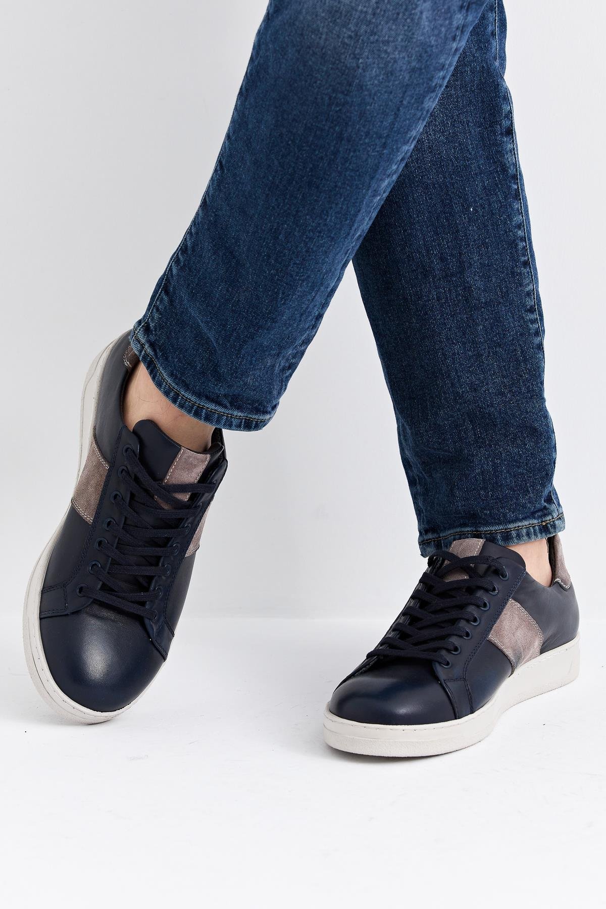 Erkek Sneaker Hakiki Deri Ayakkabı 002Y22E4043