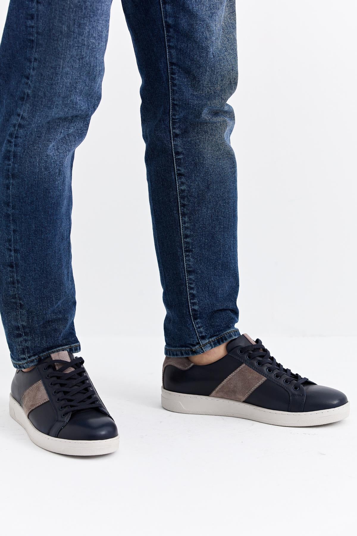 Erkek Sneaker Hakiki Deri Ayakkabı 002Y22E4043