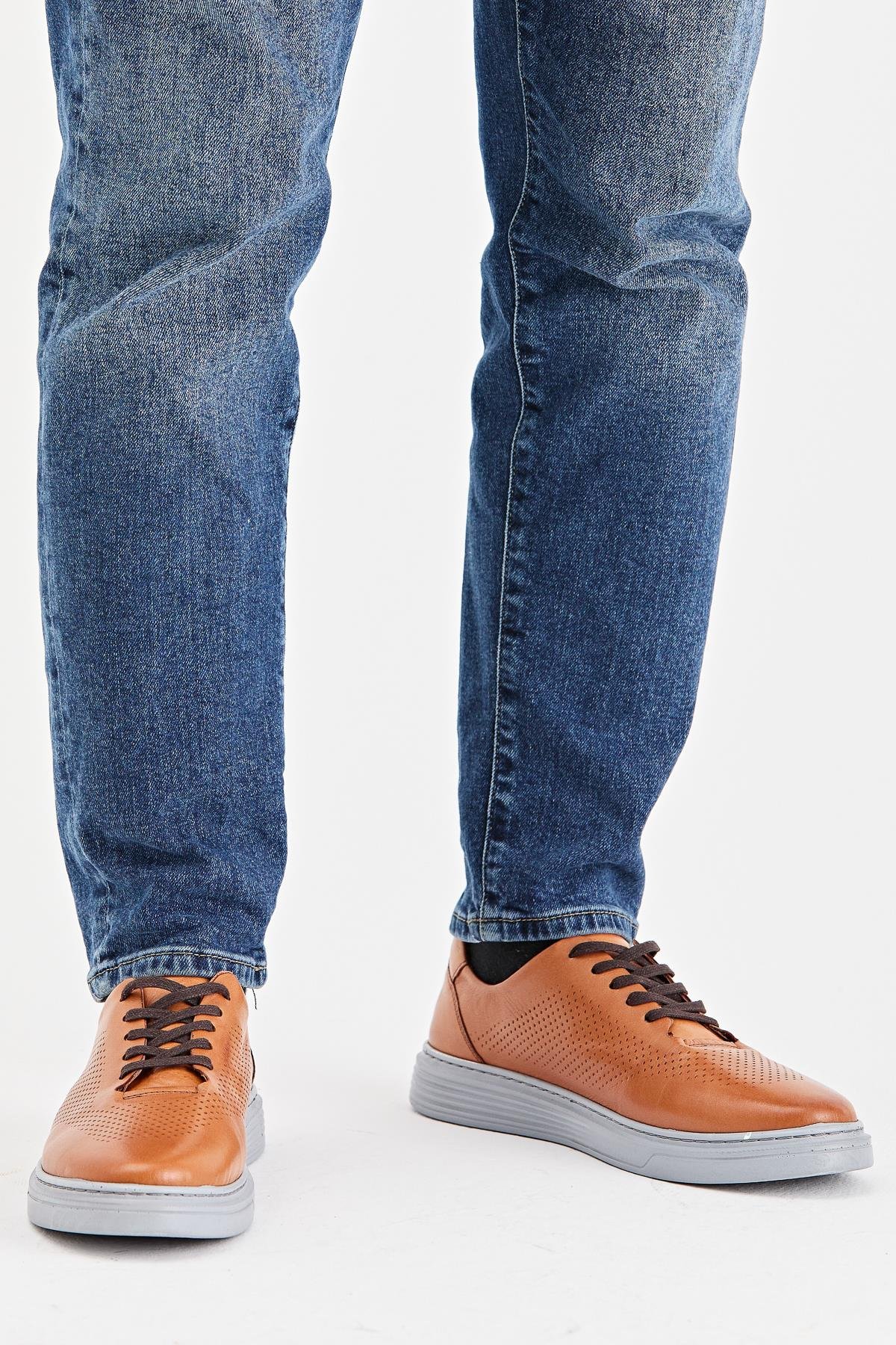 Erkek Sneaker Hakiki Deri Ayakkabı 002Y22E4047