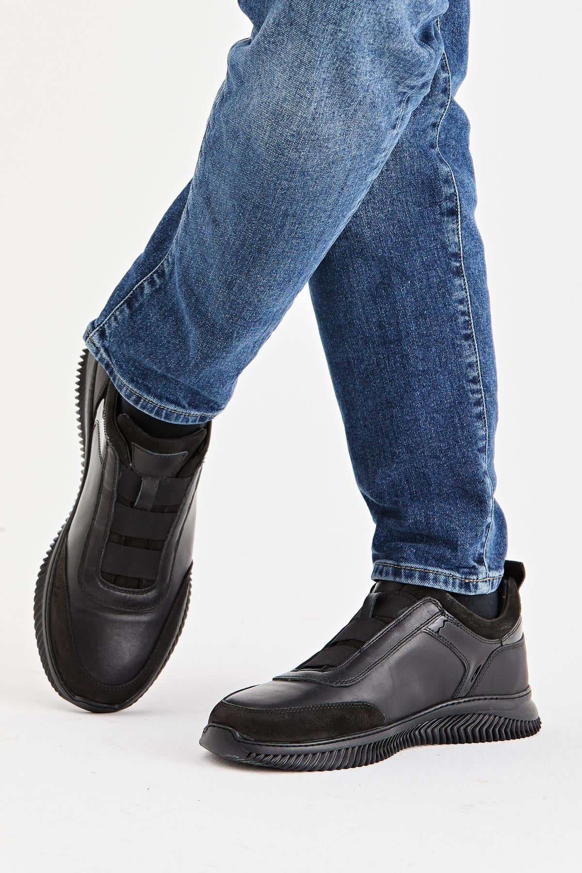 Erkek Sneaker Hakiki Deri Ayakkabı 075Y22E40622