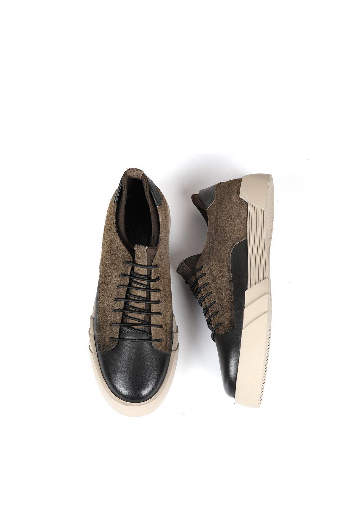 Erkek Sneaker  Hakiki Deri Ayakkabı 075Y22E40609