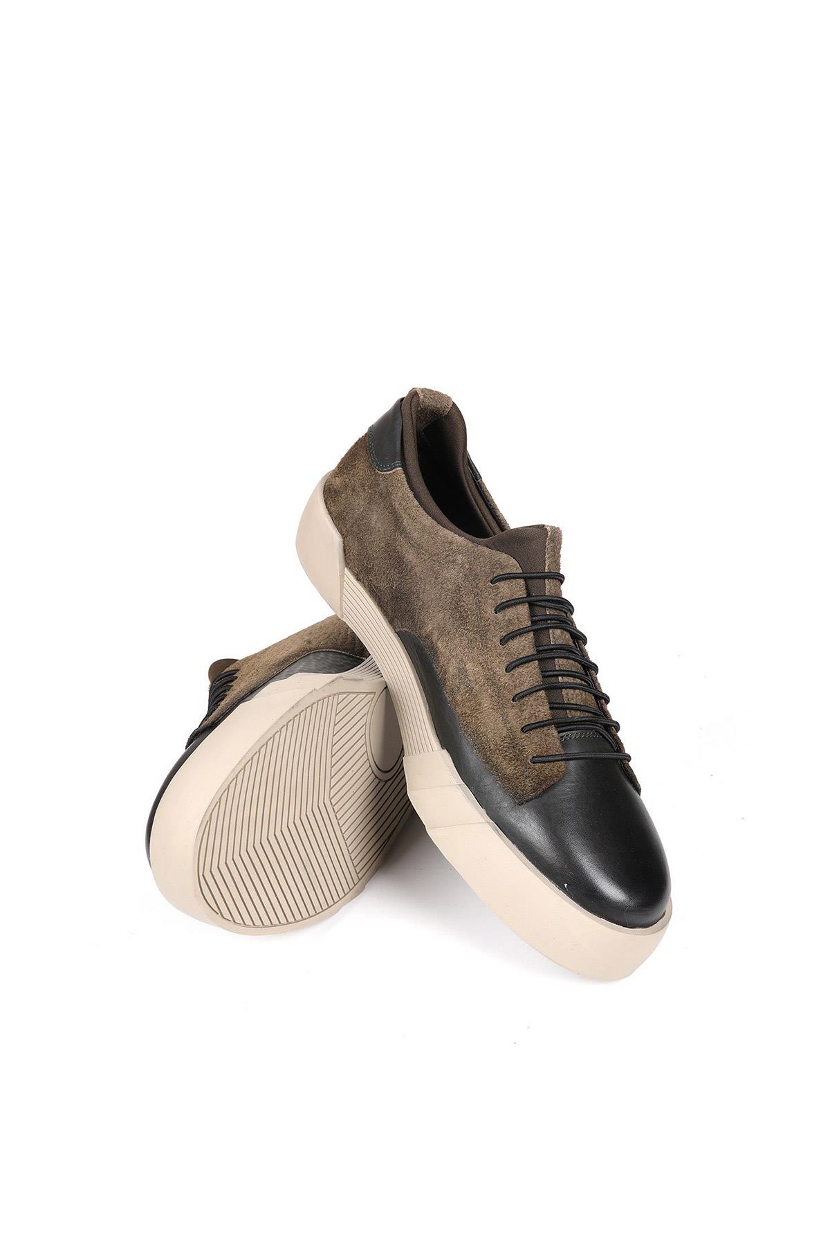 Erkek Sneaker  Hakiki Deri Ayakkabı 075Y22E40609