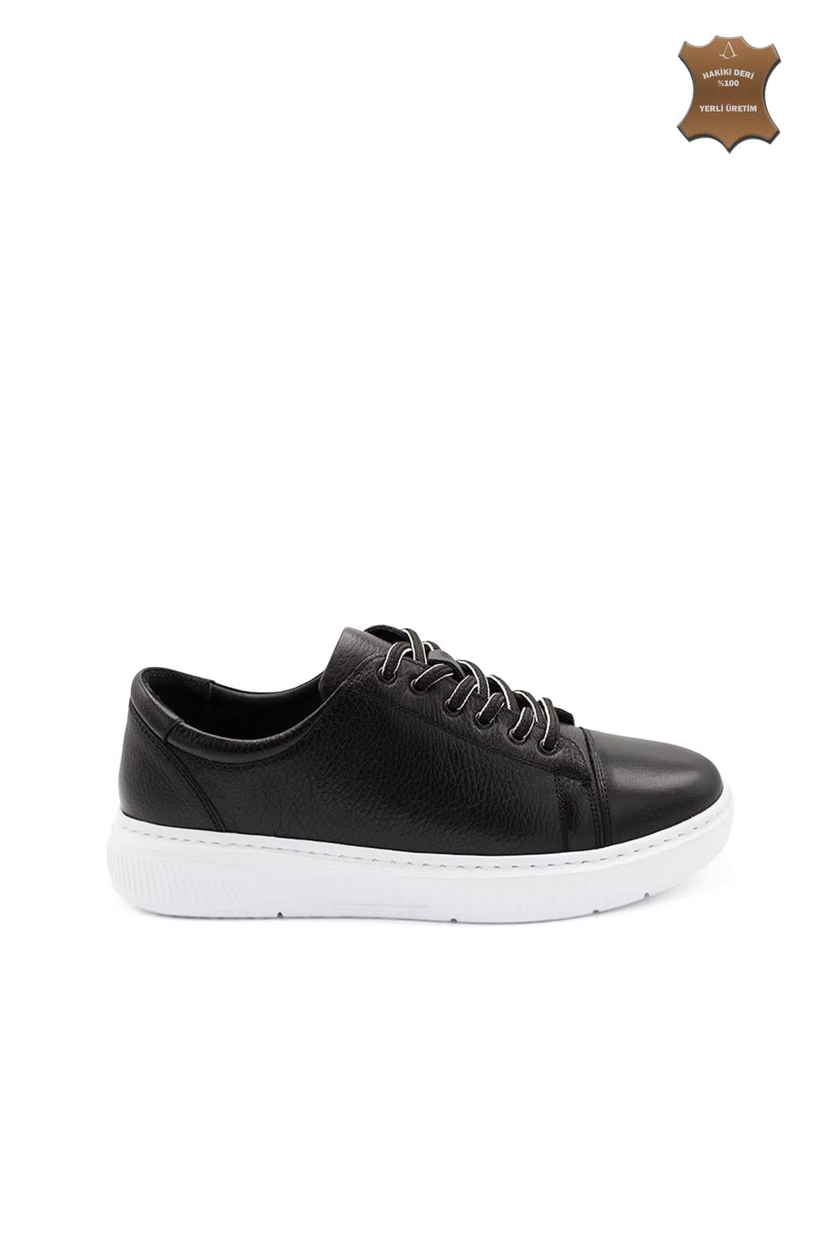 Erkek Sneaker Hakiki Deri Ayakkabı 082Y24E40723