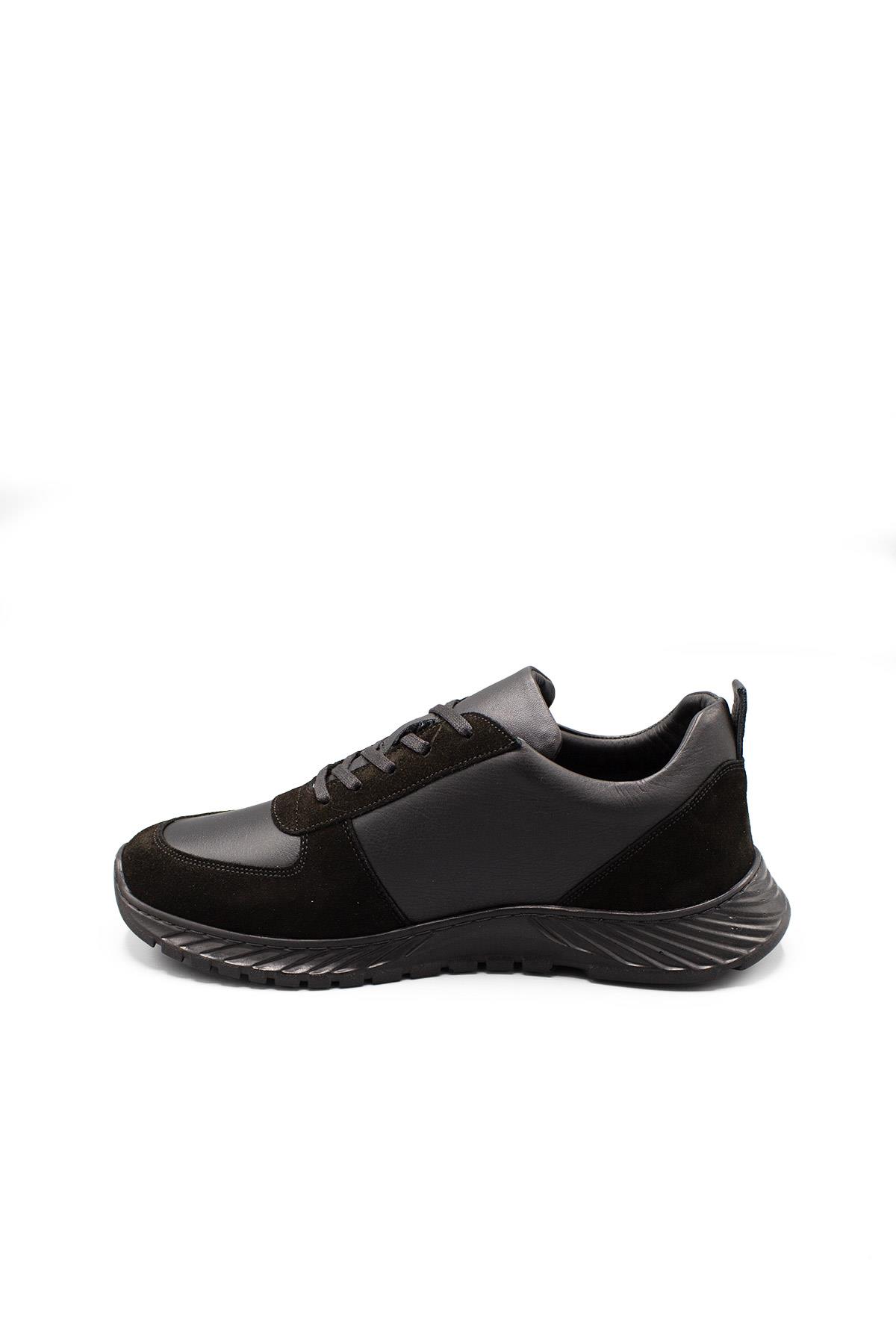 Erkek Sneaker Hakiki Deri Ayakkabı 082Y24E40722