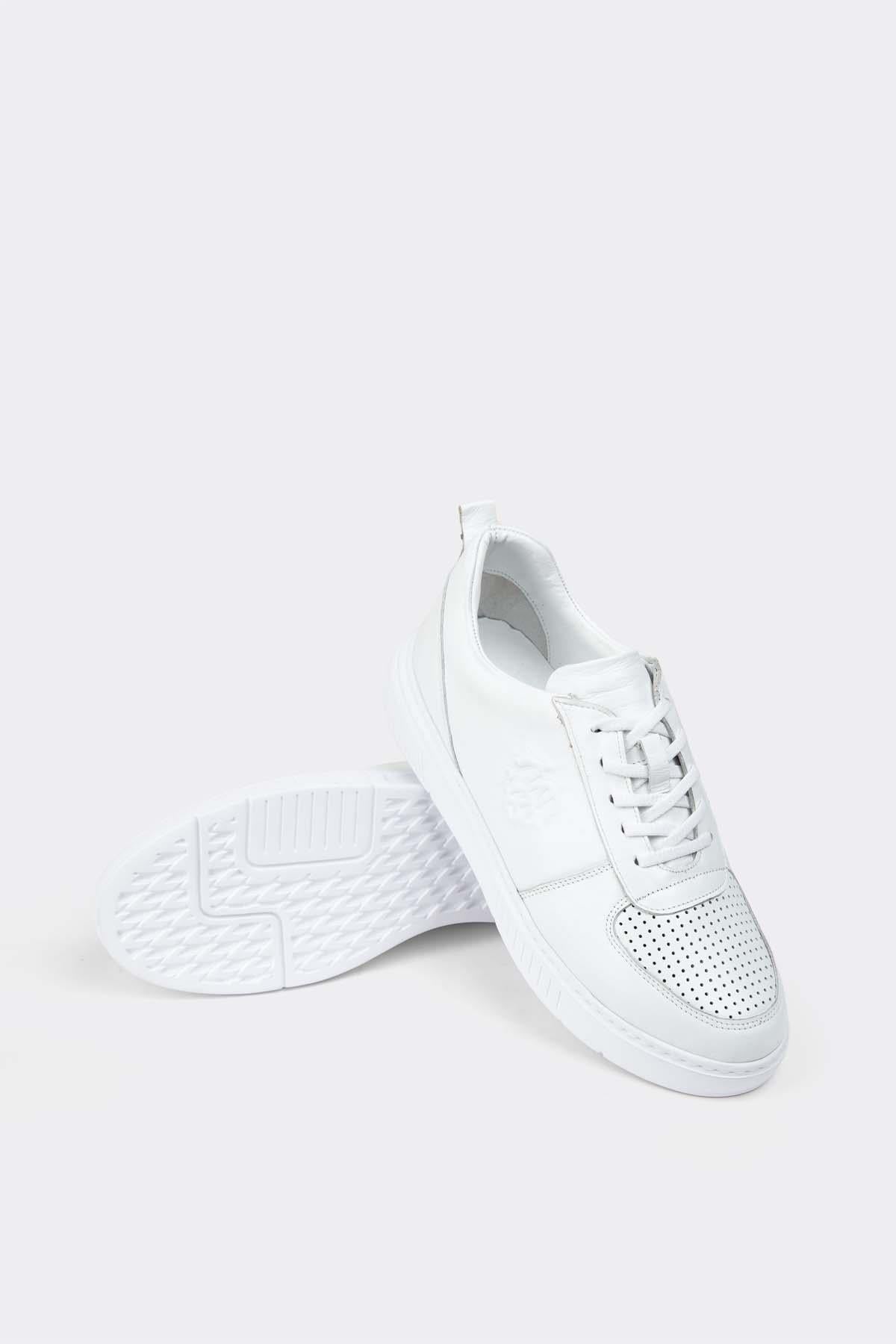 Erkek Sneaker Hakiki Deri Ayakkabı 082Y24E40732