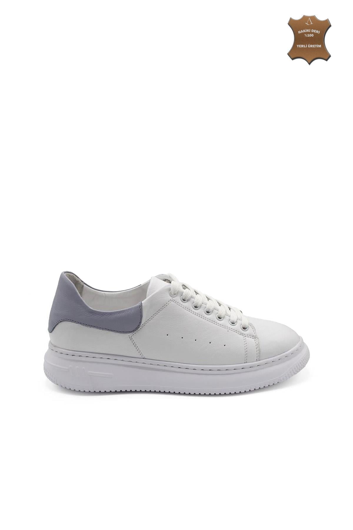 Erkek Sneaker Hakiki Deri Ayakkabı 082Y24E40746