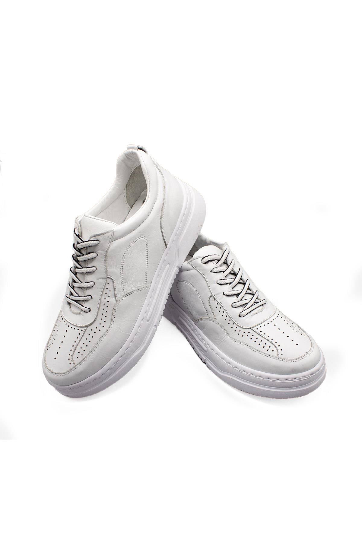 Erkek Sneaker Hakiki Deri Ayakkabı 082Y24E40736