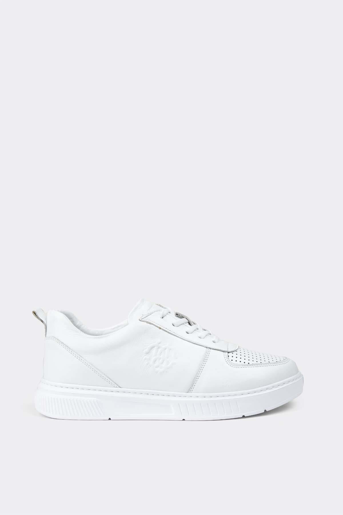 Erkek Sneaker Hakiki Deri Ayakkabı 082Y24E40732