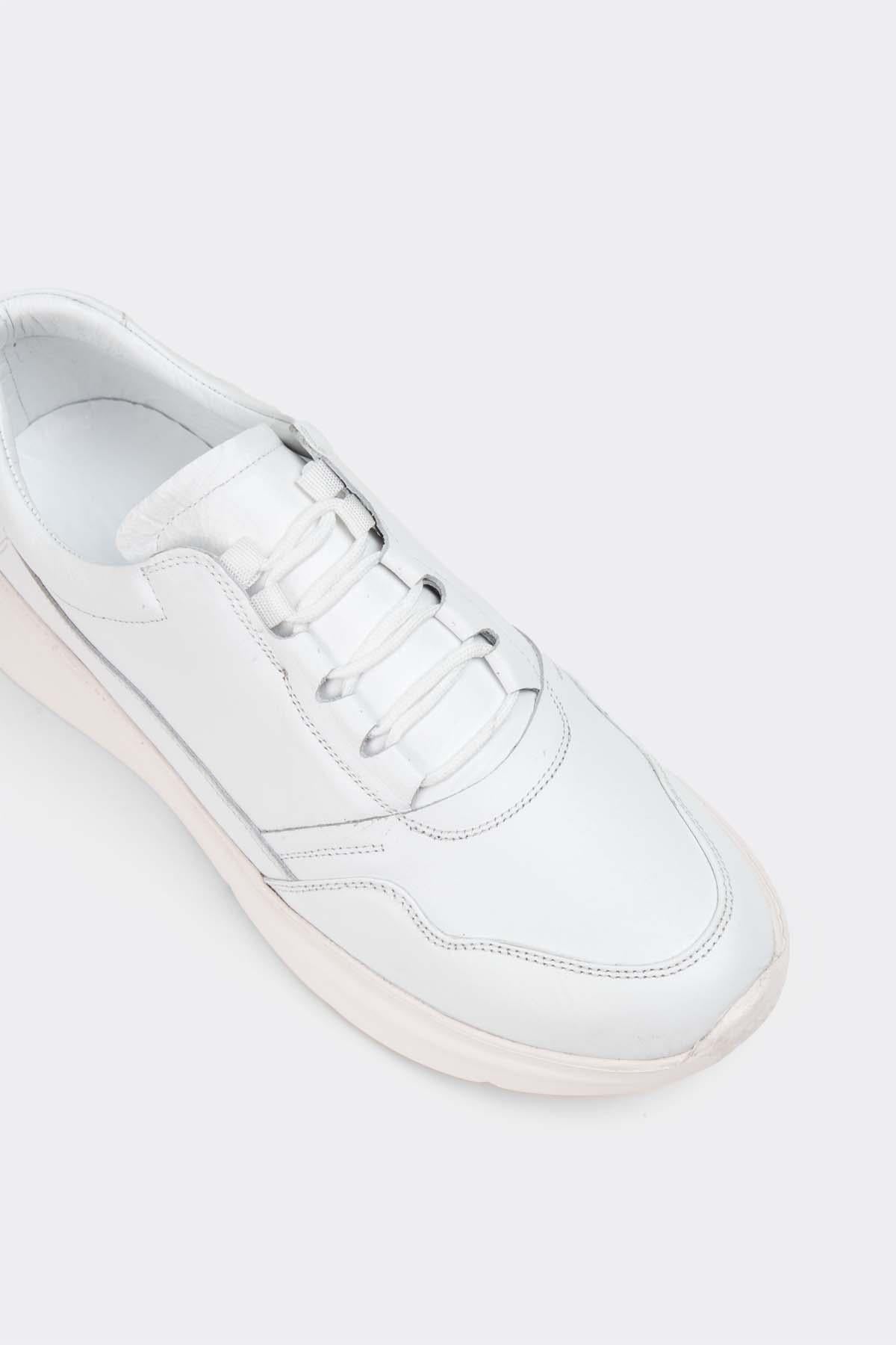 Erkek Sneaker Hakiki Deri Ayakkabı 082Y24E40711