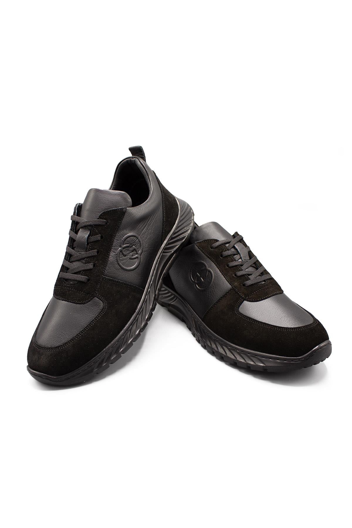 Erkek Sneaker Hakiki Deri Ayakkabı 082Y24E40722