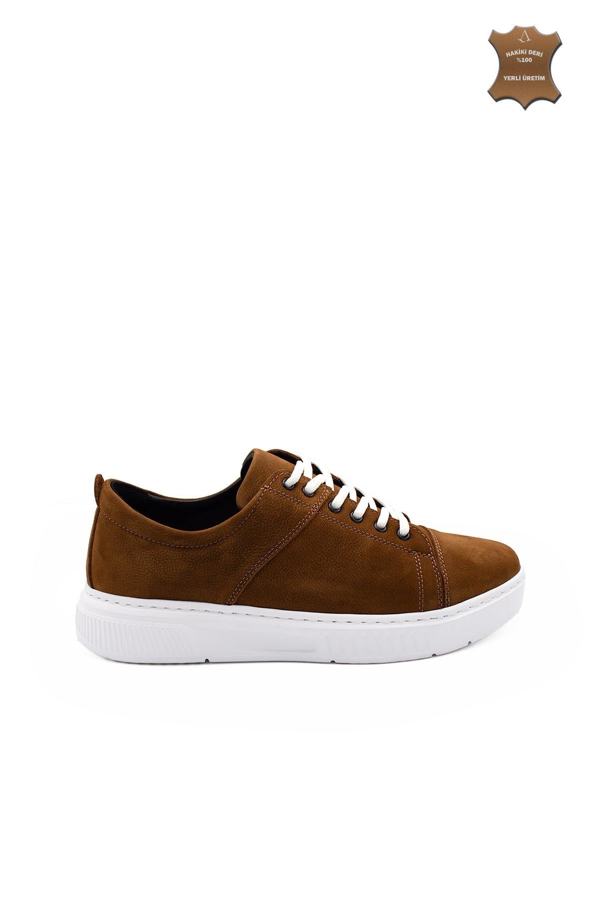 Erkek Sneaker Hakiki Deri Ayakkabı 082Y24E40748